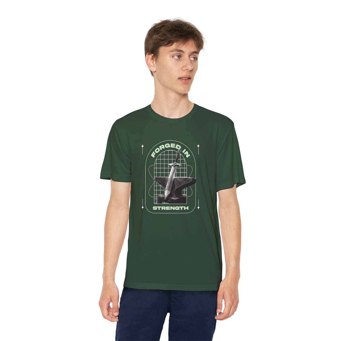 "Forged In Strength" Unisex Youth Competitor Tee - The Shield of Light