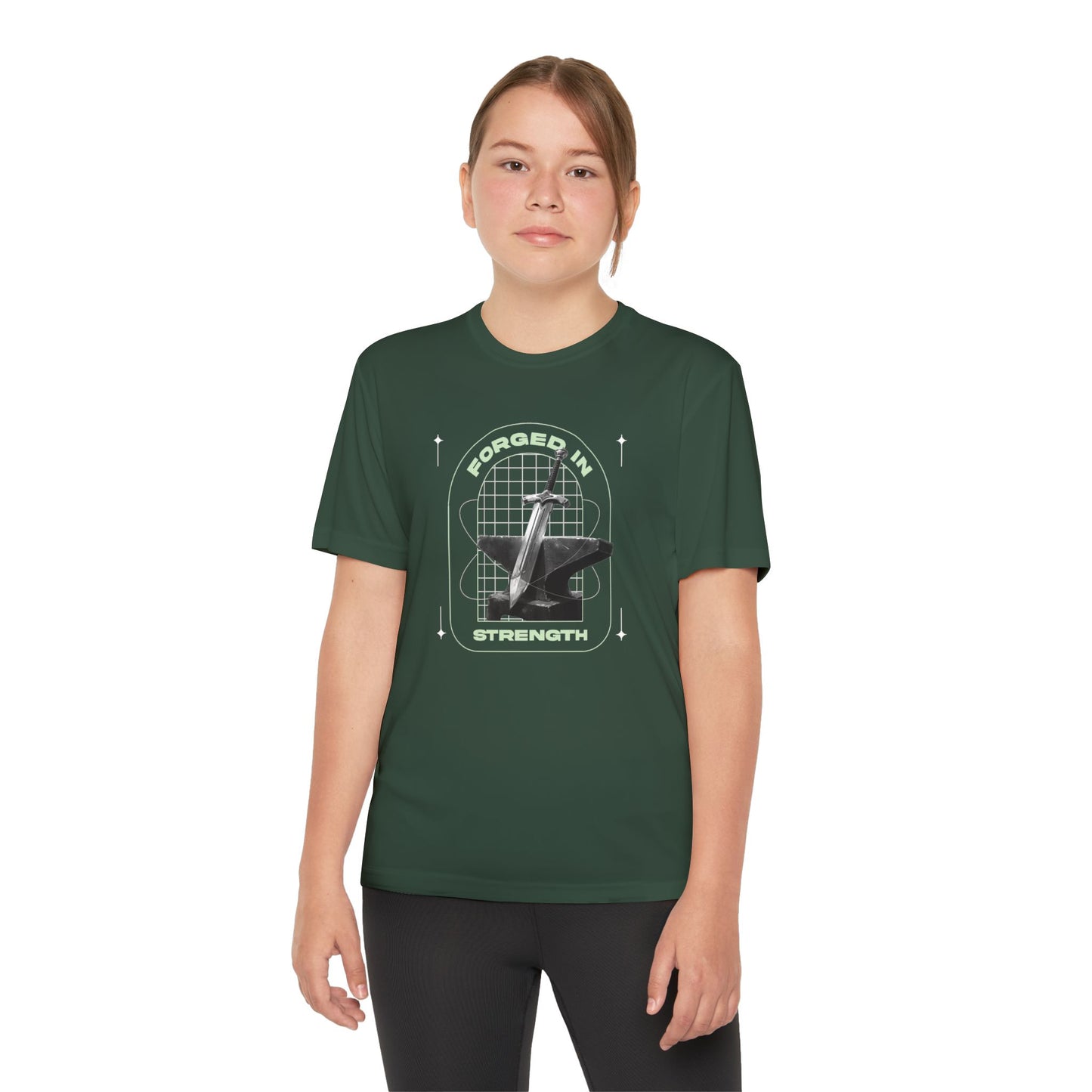 "Forged In Strength" Unisex Youth Competitor Tee - The Shield of Light