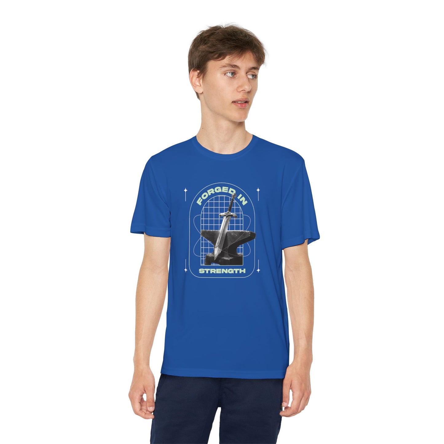 "Forged In Strength" Unisex Youth Competitor Tee - The Shield of Light