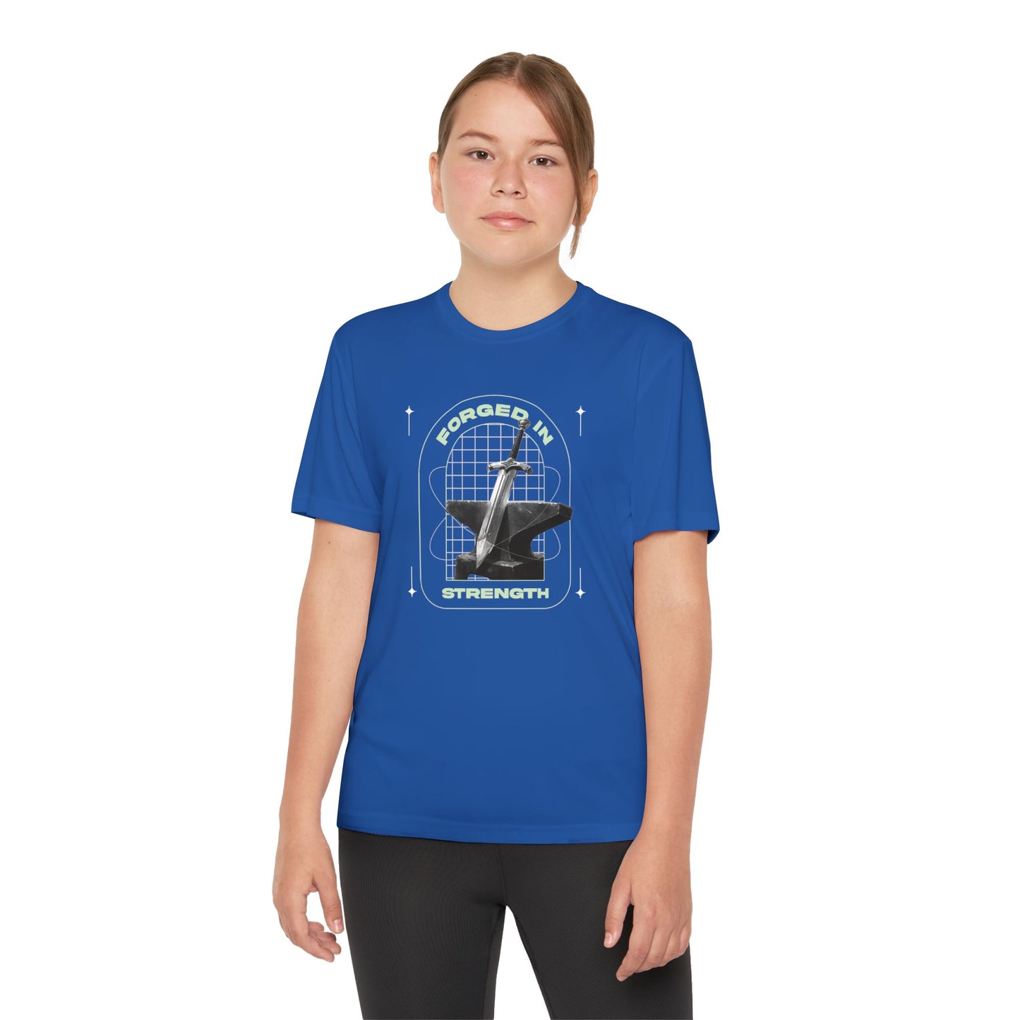 "Forged In Strength" Unisex Youth Competitor Tee - The Shield of Light