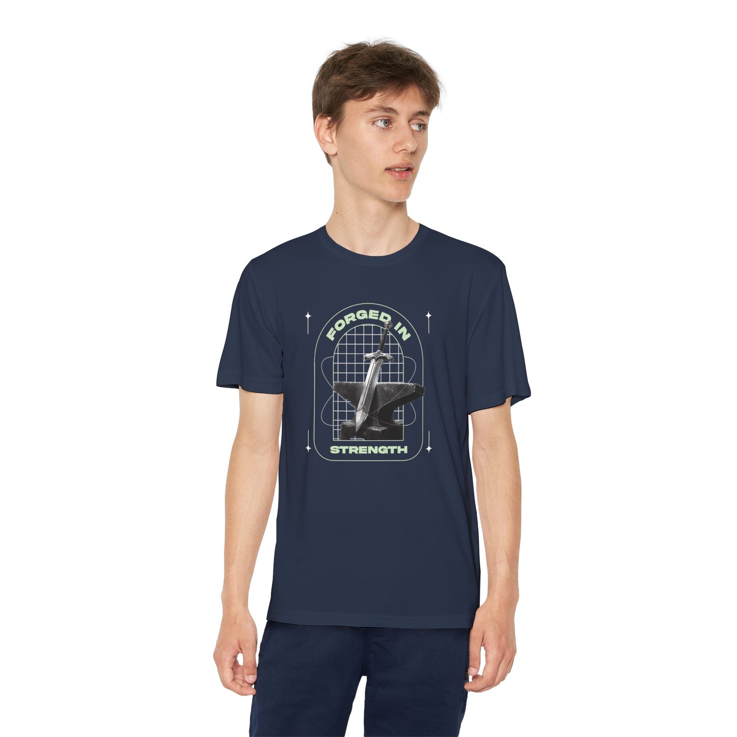 "Forged In Strength" Unisex Youth Competitor Tee - The Shield of Light
