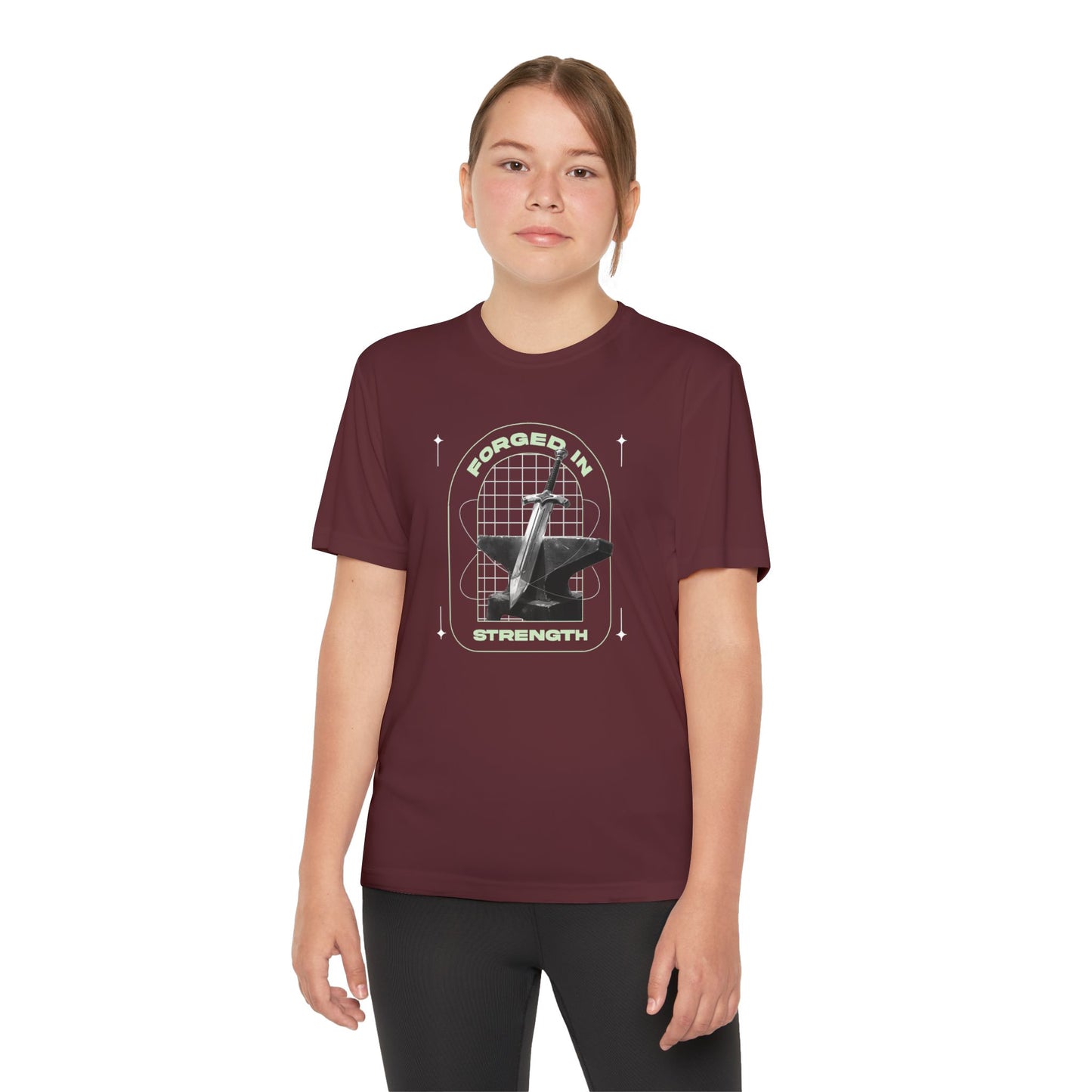 "Forged In Strength" Unisex Youth Competitor Tee - The Shield of Light