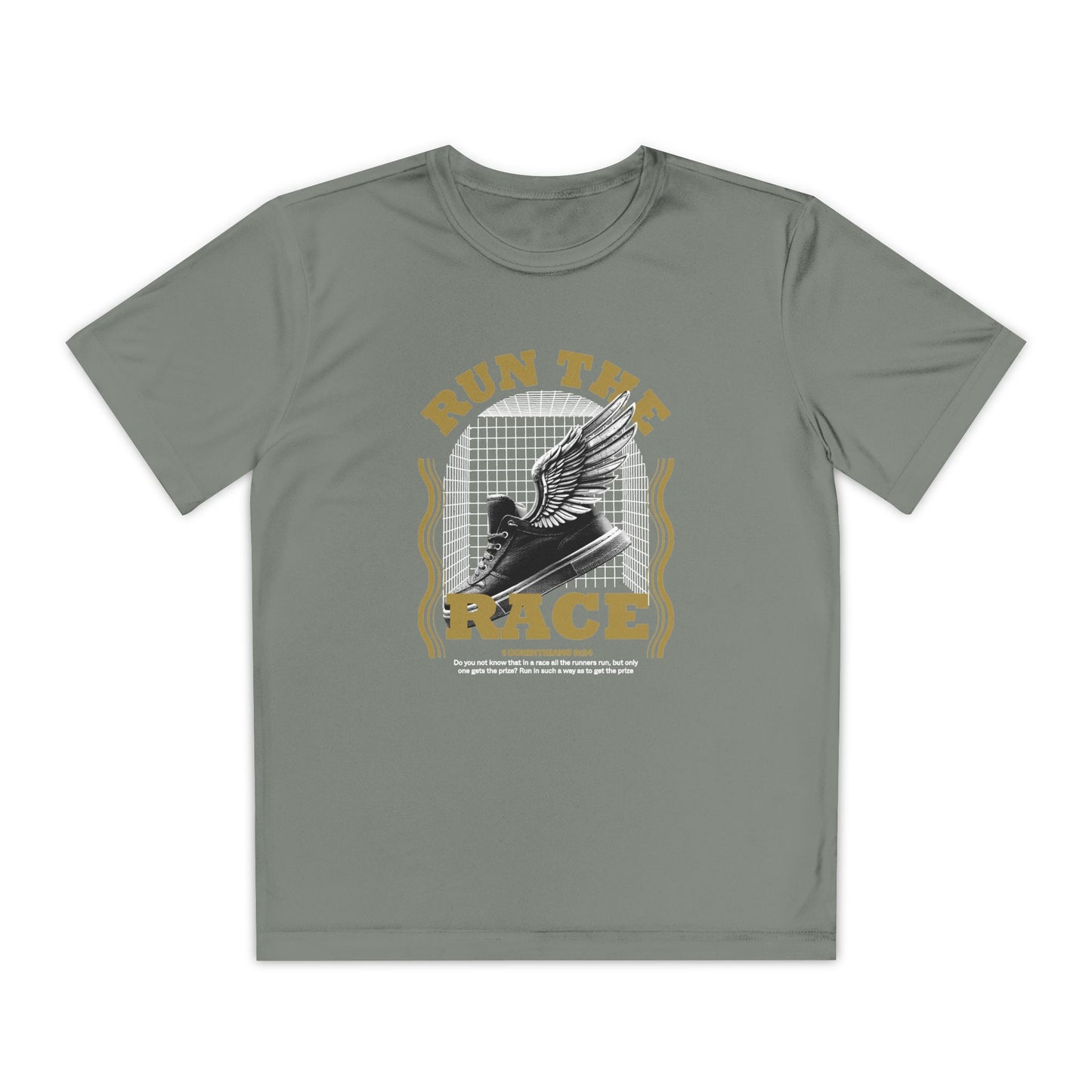 "Run The Race " Unisex Youth Competitor Tee - The Shield of Light
