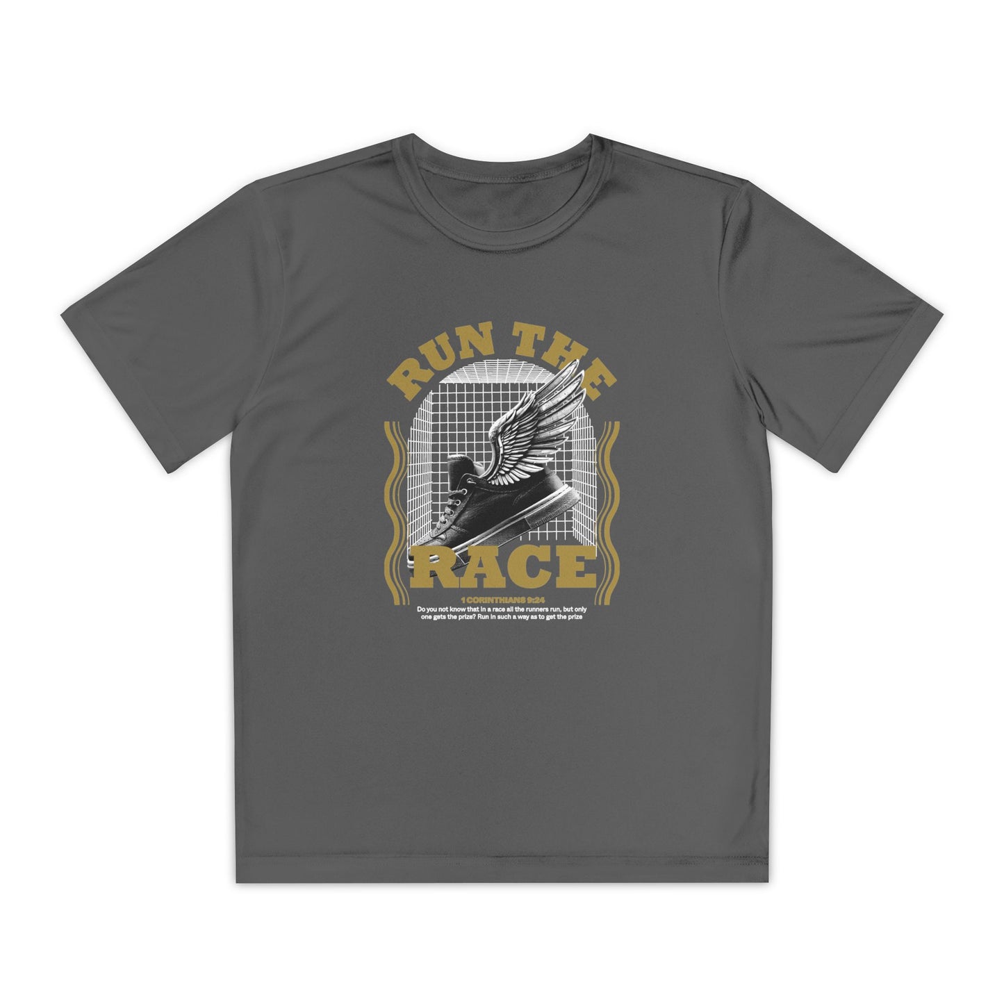 "Run The Race " Unisex Youth Competitor Tee - The Shield of Light