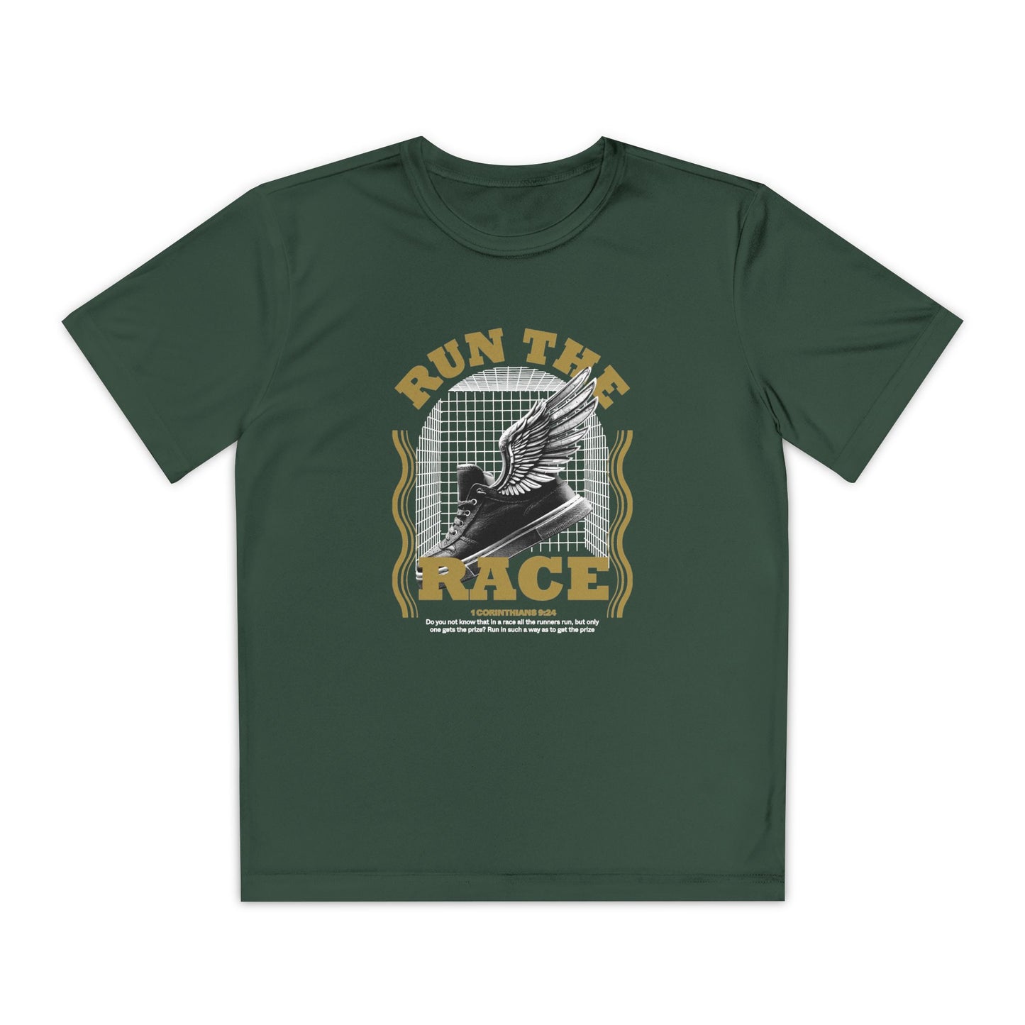 "Run The Race " Unisex Youth Competitor Tee - The Shield of Light