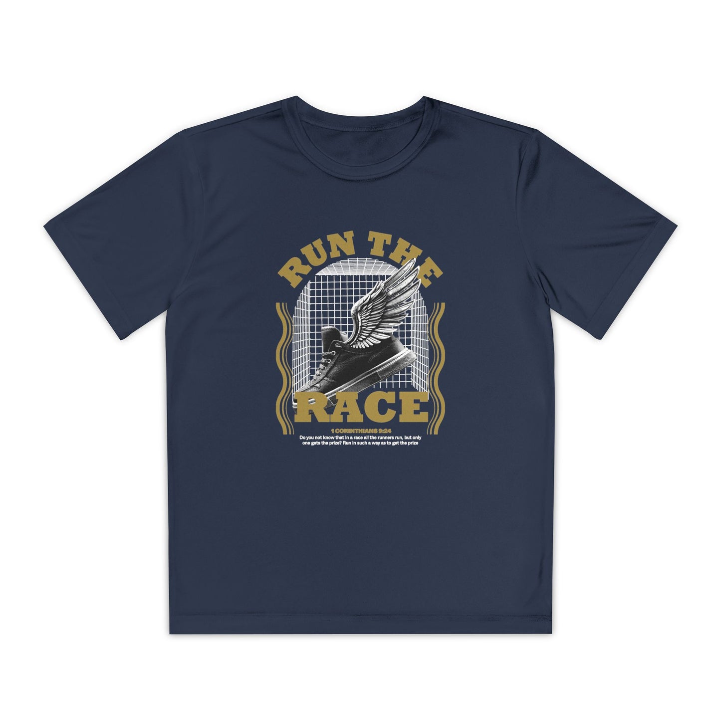 "Run The Race " Unisex Youth Competitor Tee - The Shield of Light