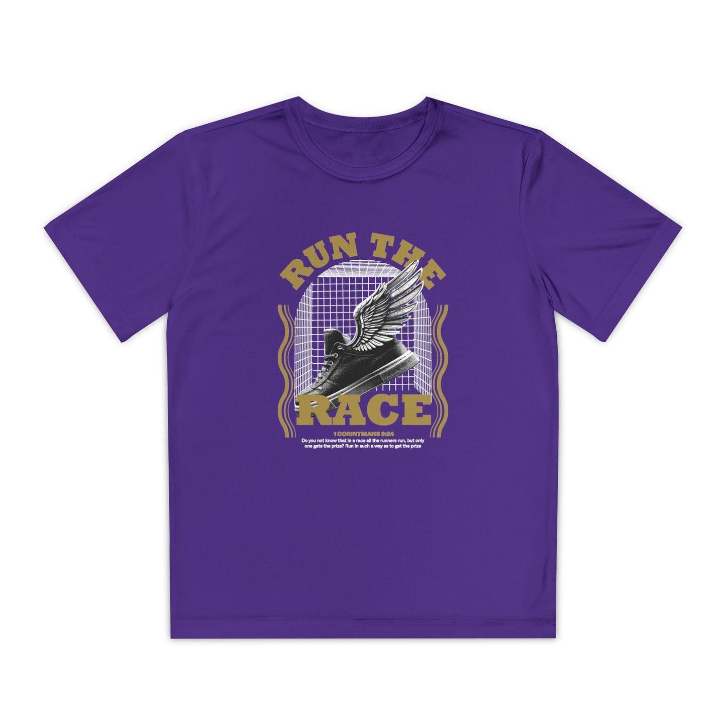 "Run The Race " Unisex Youth Competitor Tee - The Shield of Light