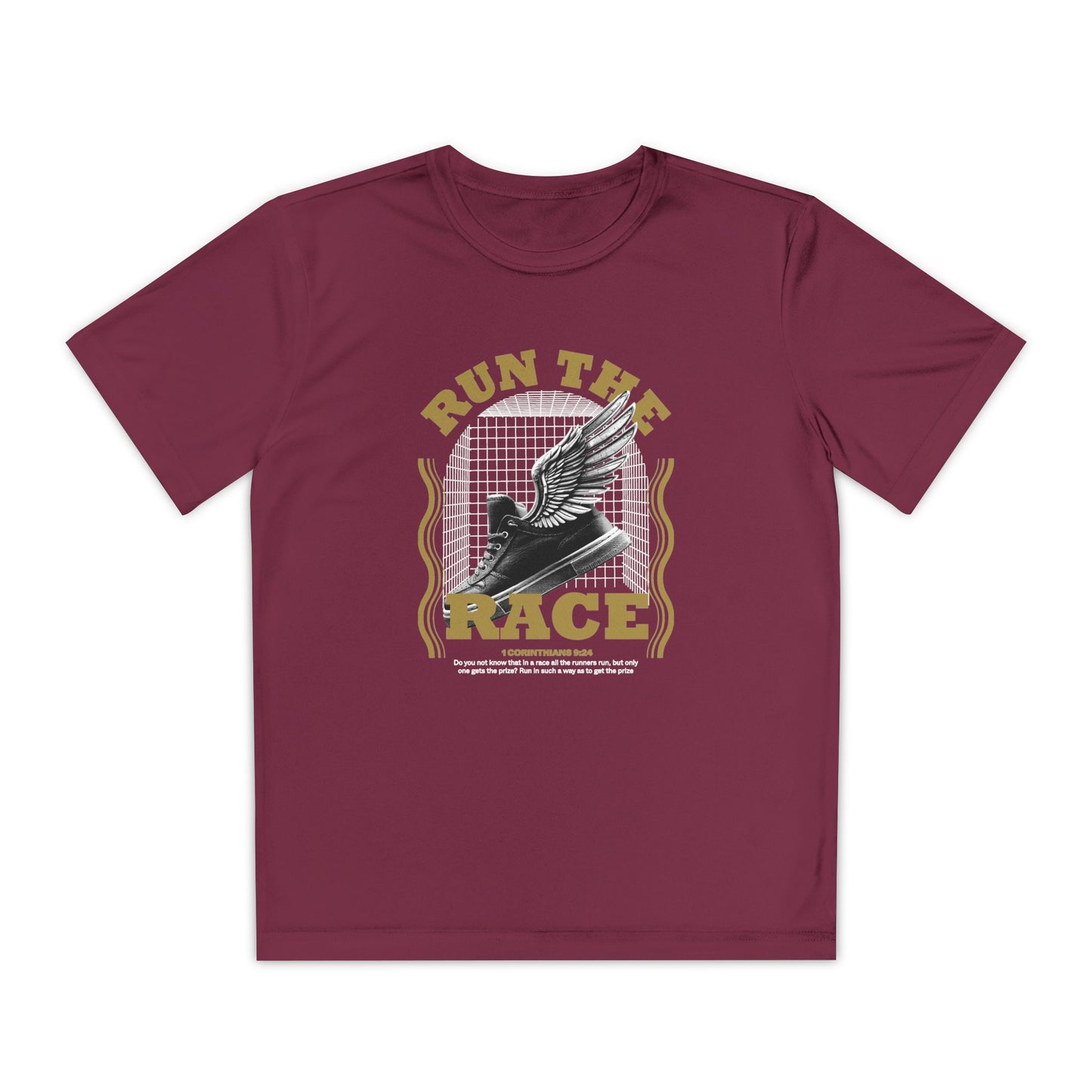 "Run The Race " Unisex Youth Competitor Tee - The Shield of Light