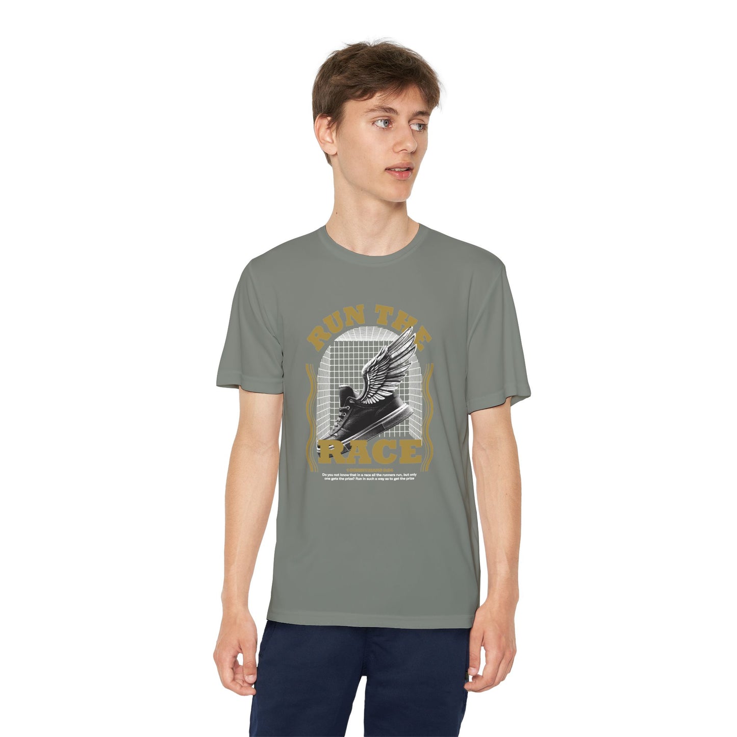 "Run The Race " Unisex Youth Competitor Tee - The Shield of Light