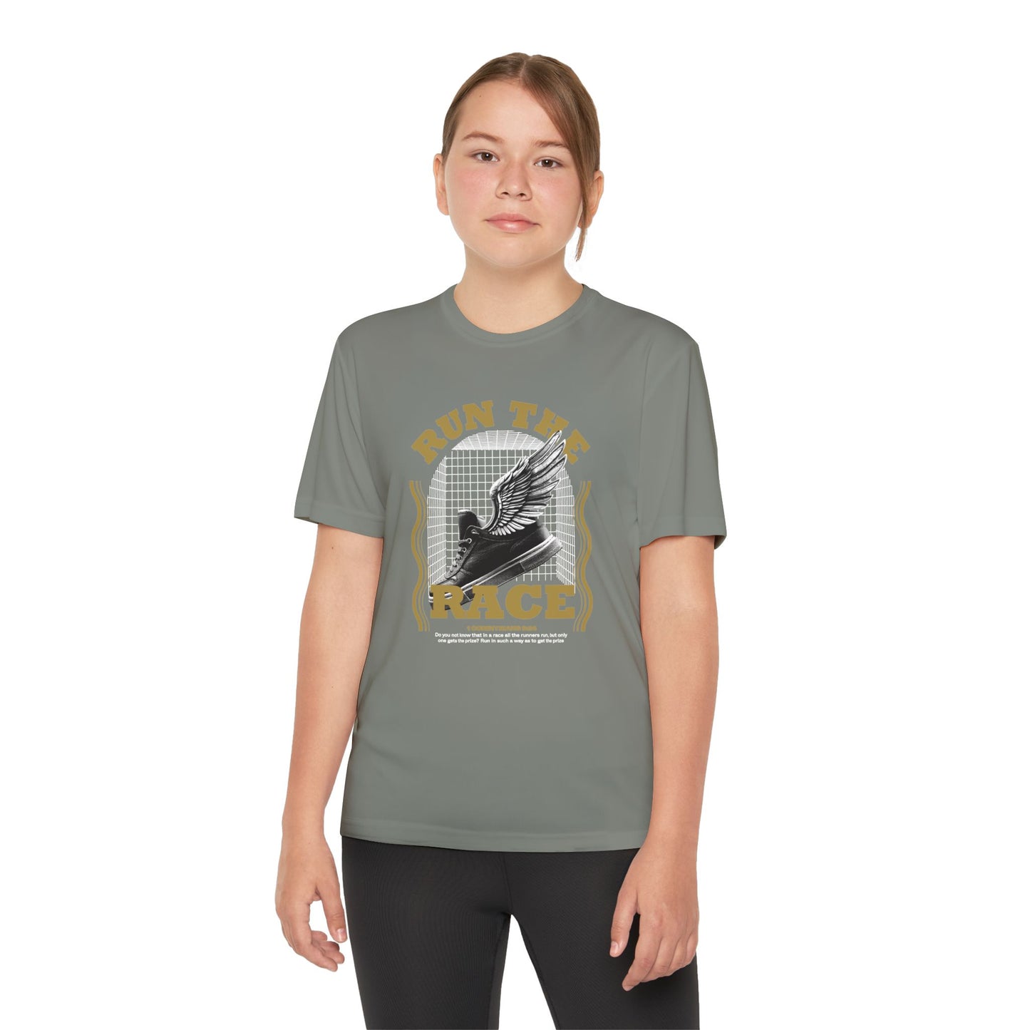 "Run The Race " Unisex Youth Competitor Tee - The Shield of Light