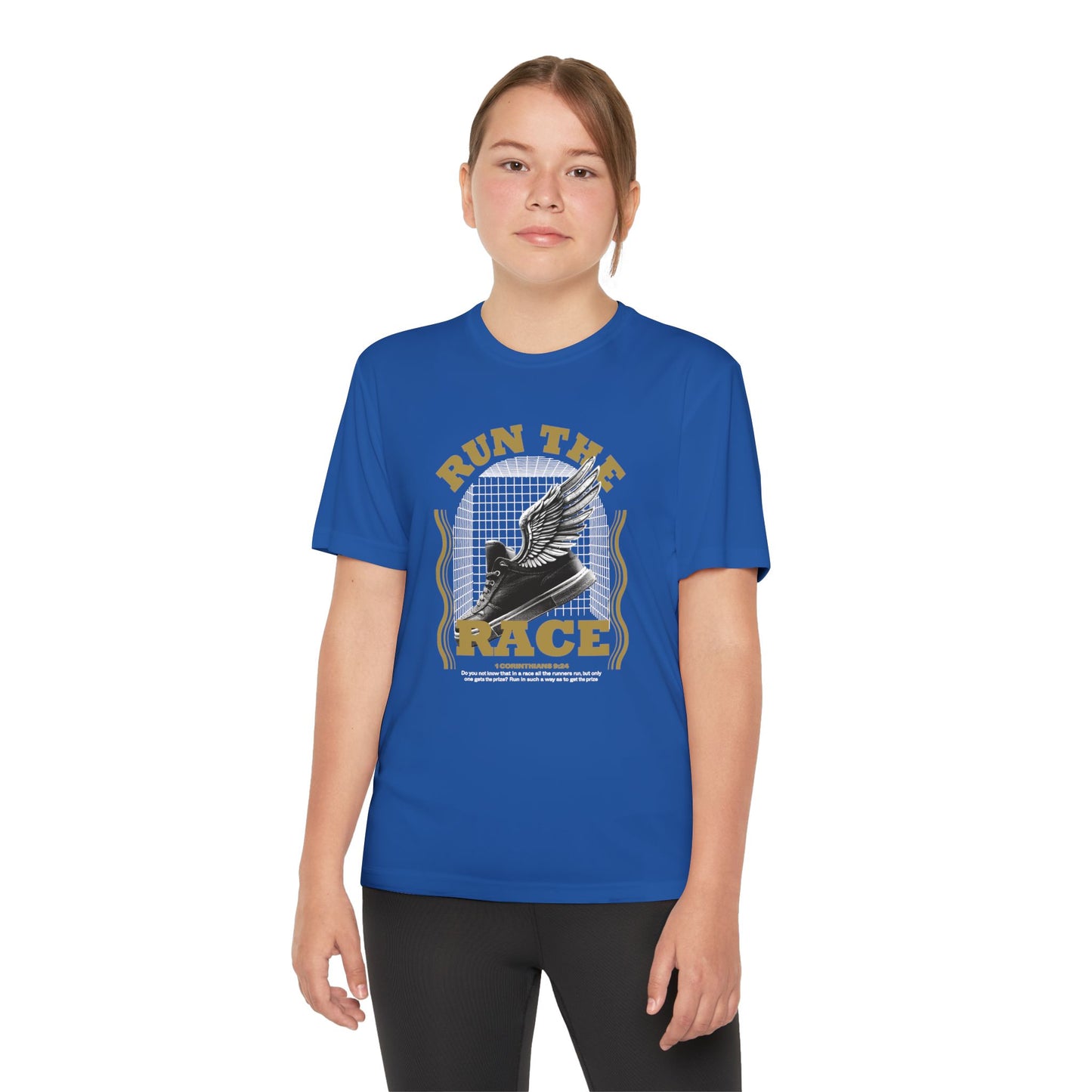 "Run The Race " Unisex Youth Competitor Tee - The Shield of Light