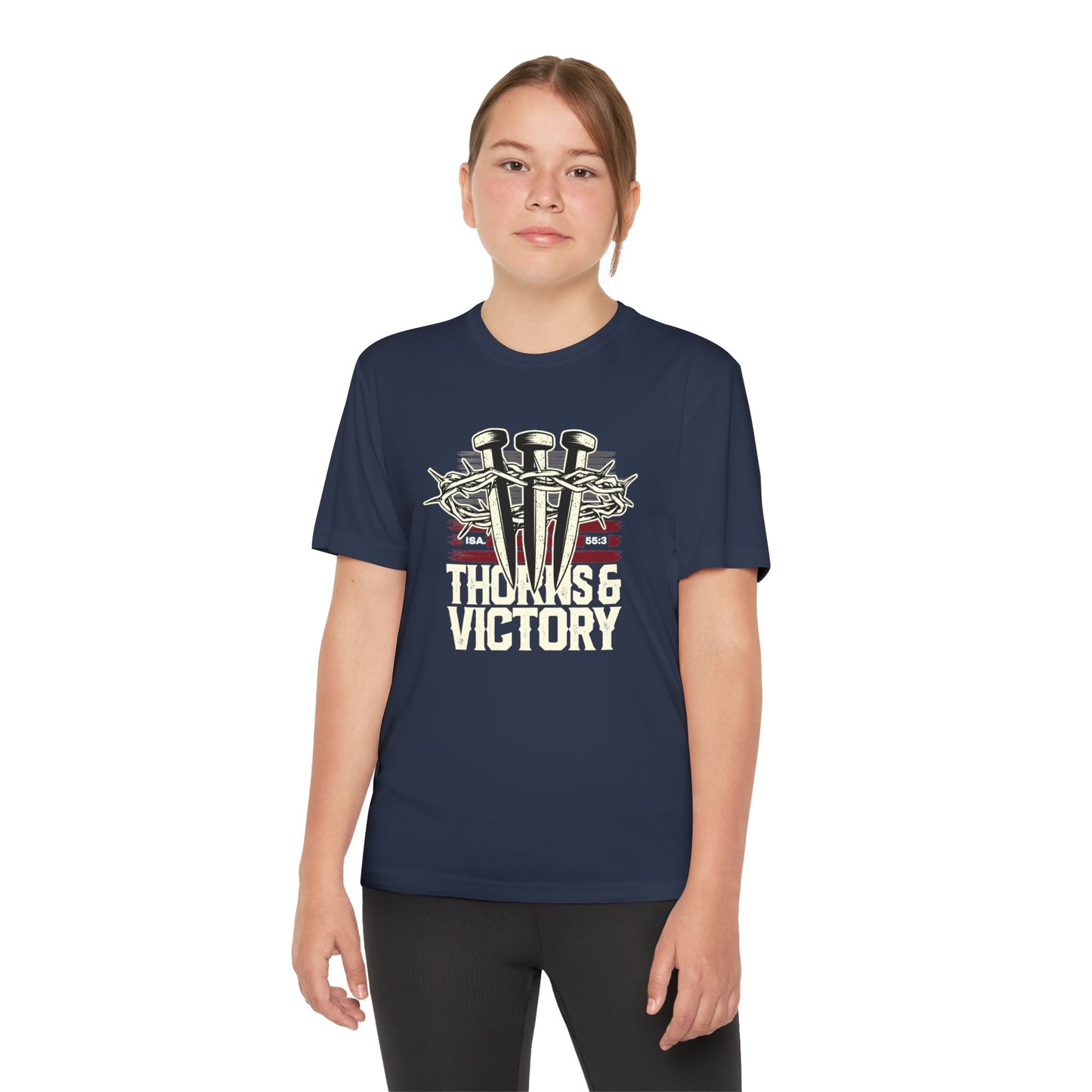 "Thorns & Victory" Unisex Youth Competitor Tee - The Shield of Light