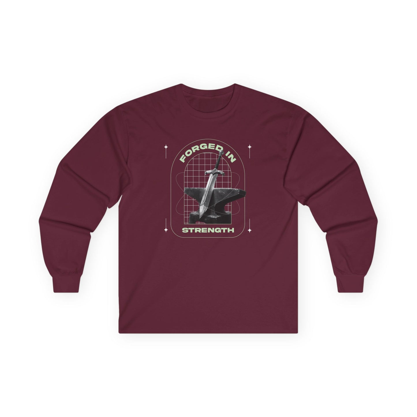 "Forged In Strength" Unisex Long Sleeve Tee - The Shield of Light