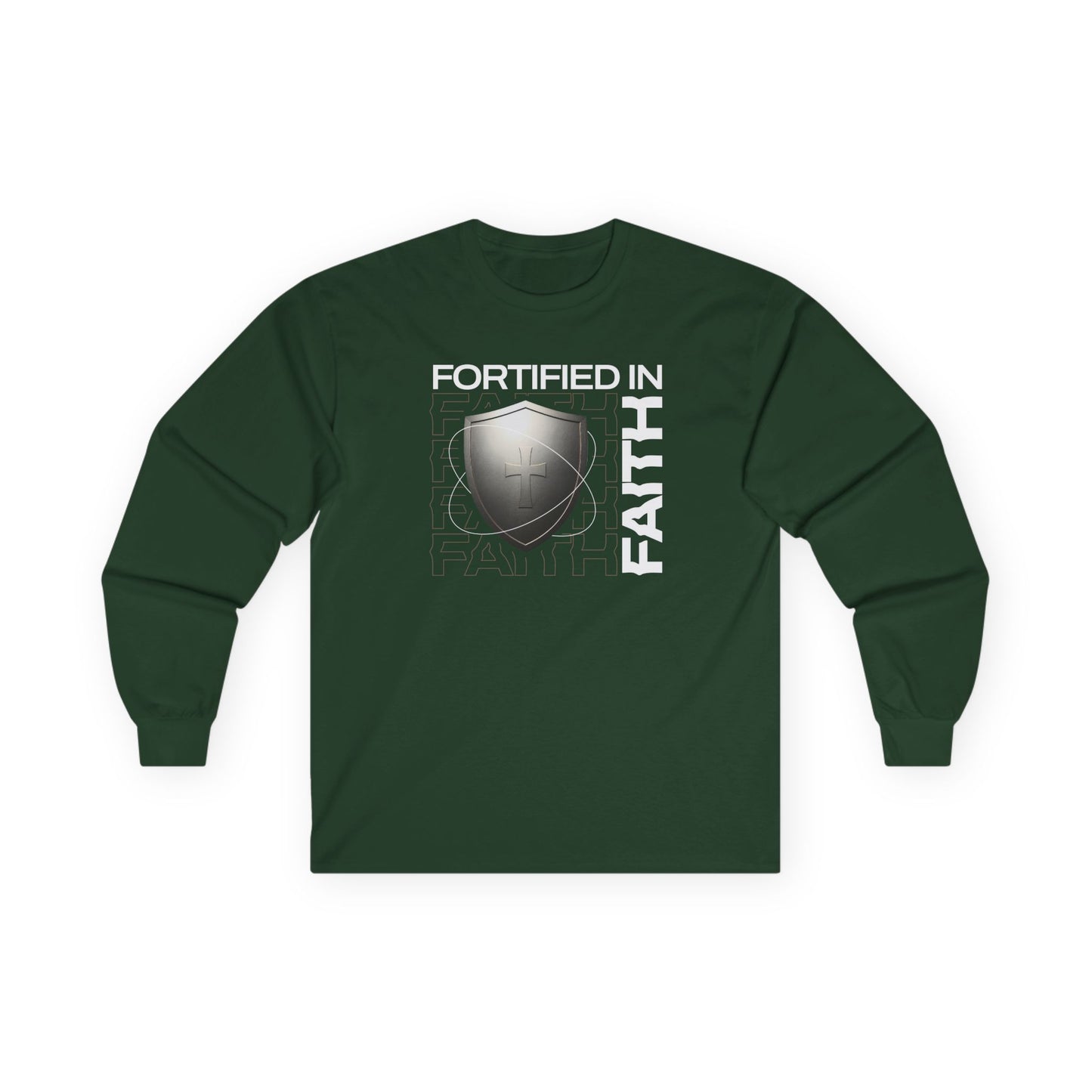 "Fortified In Faith " Unisex Long Sleeve Tee - The Shield of Light