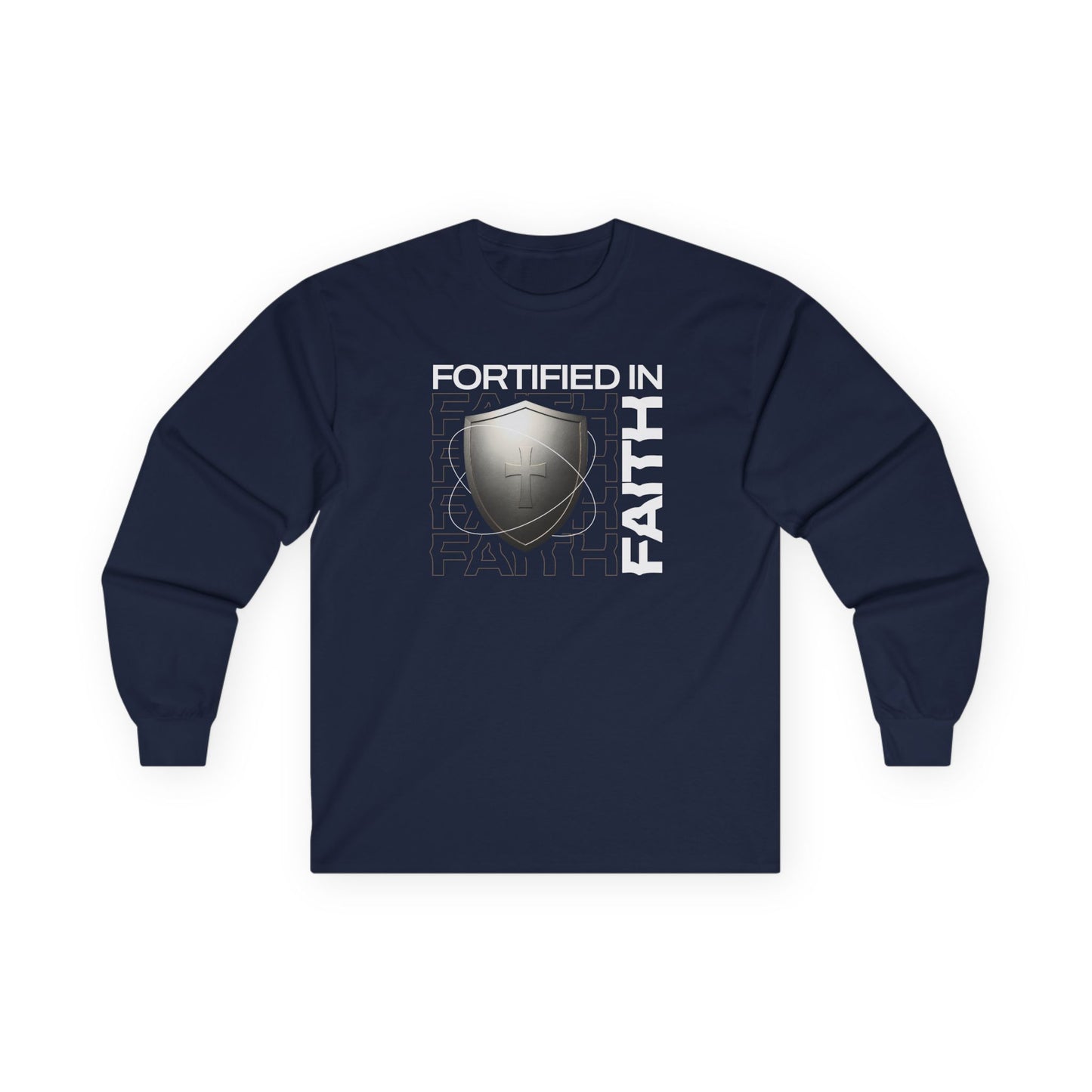 "Fortified In Faith " Unisex Long Sleeve Tee - The Shield of Light