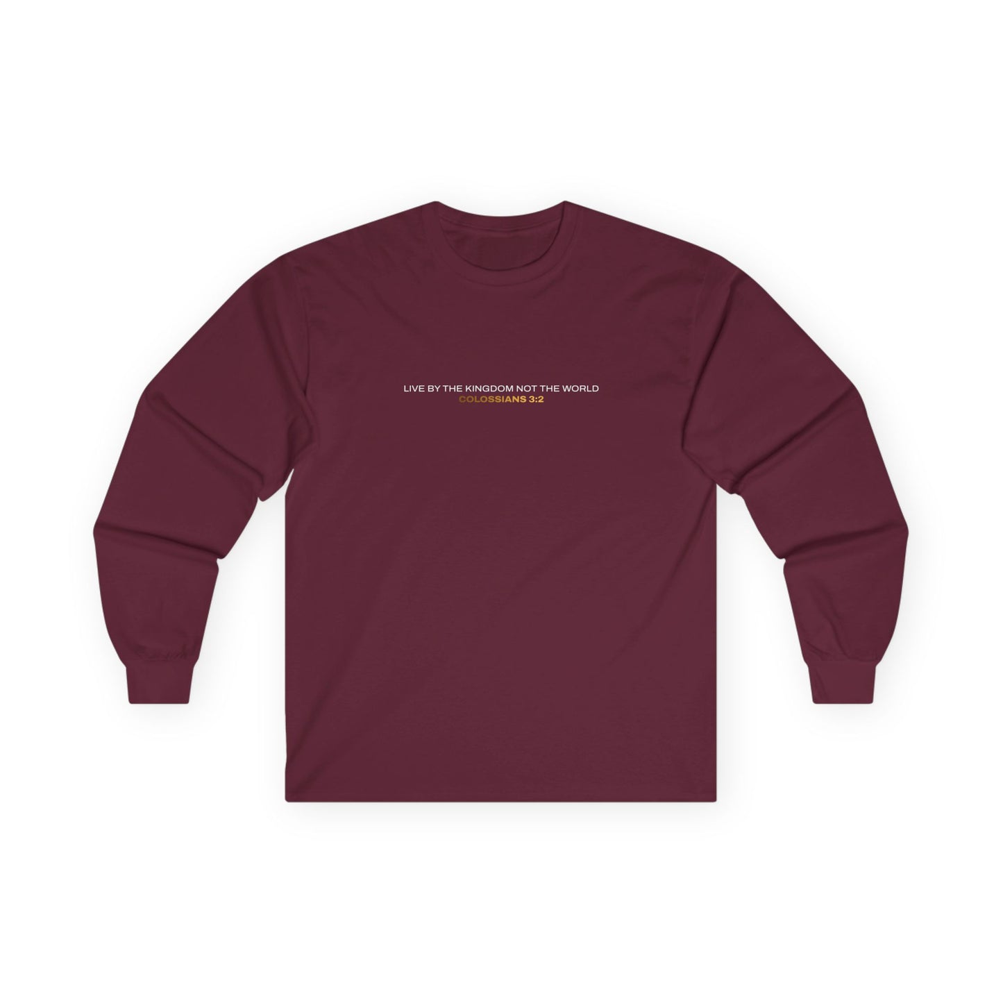 "Live By the Kingdom Not the World Colossians 3:2" Unisex Long Sleeve Tee - The Shield of Light