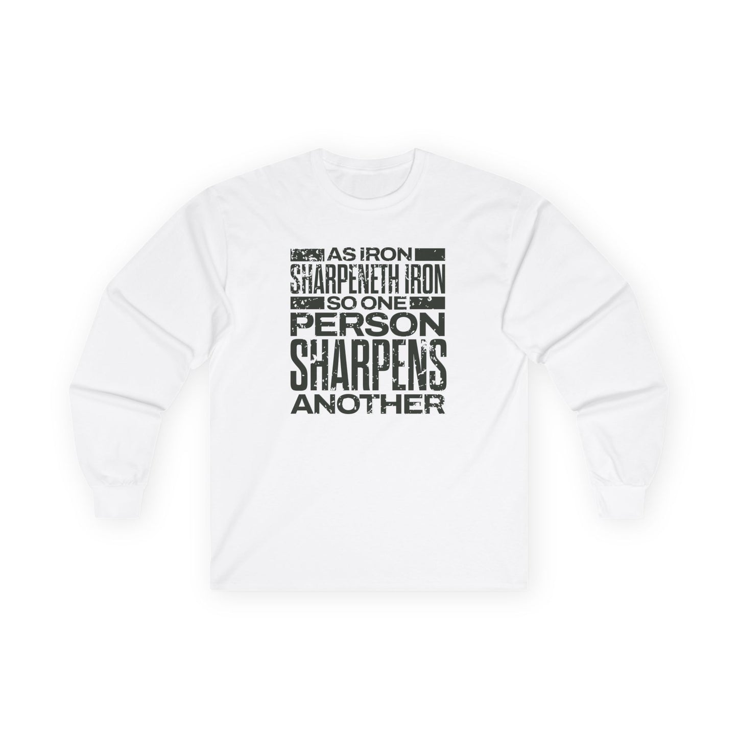 "As Iron Sharpeneth Iron So One Person Sharpens Another" Unisex Long Sleeve Tee - The Shield of Light