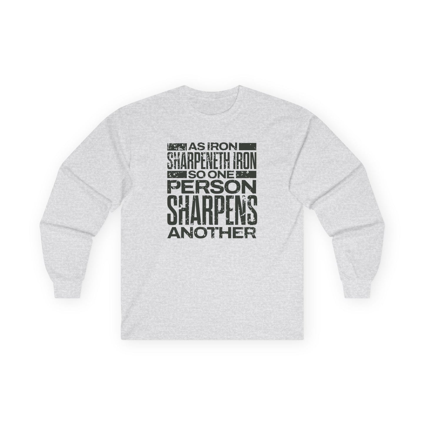 "As Iron Sharpeneth Iron So One Person Sharpens Another" Unisex Long Sleeve Tee - The Shield of Light