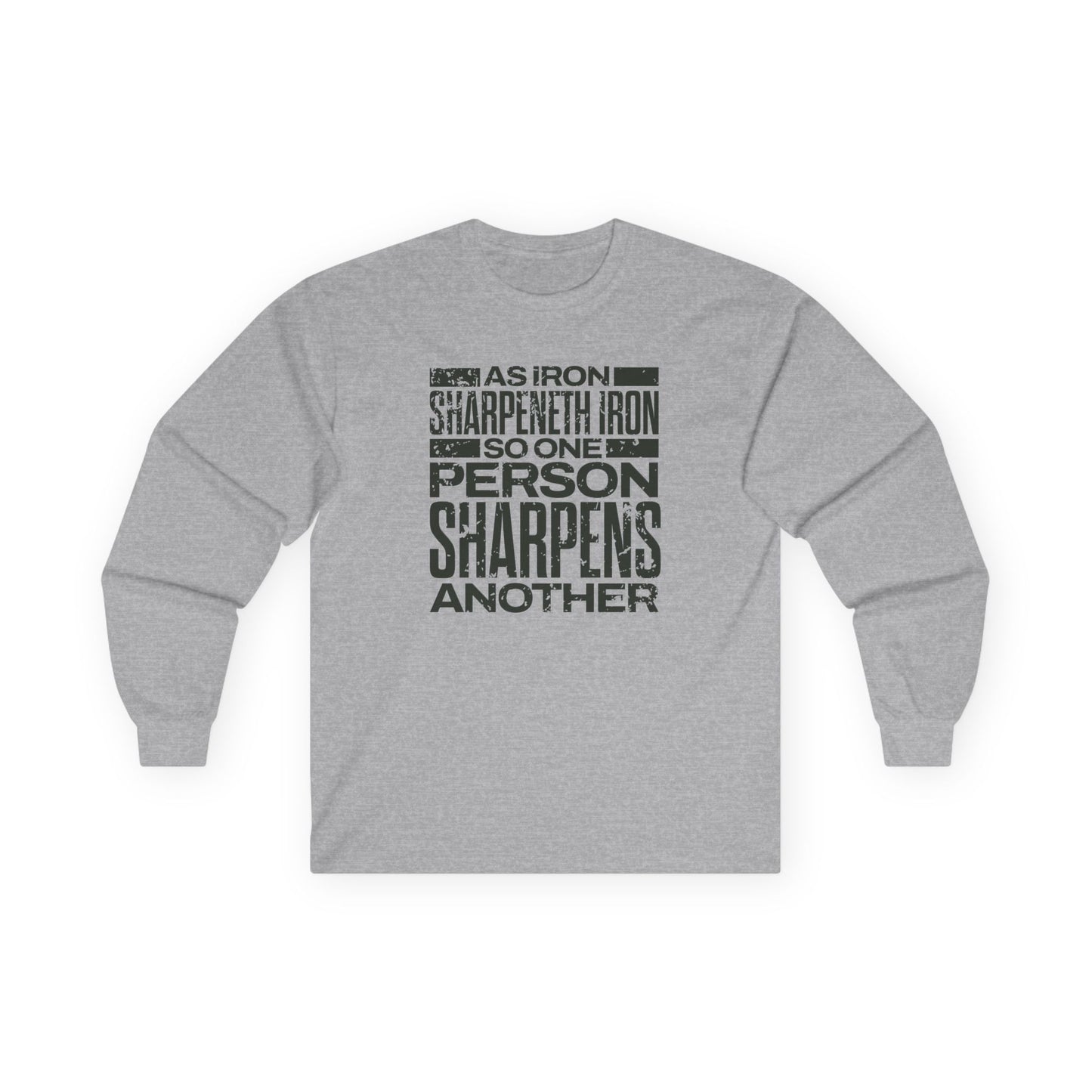 "As Iron Sharpeneth Iron So One Person Sharpens Another" Unisex Long Sleeve Tee - The Shield of Light