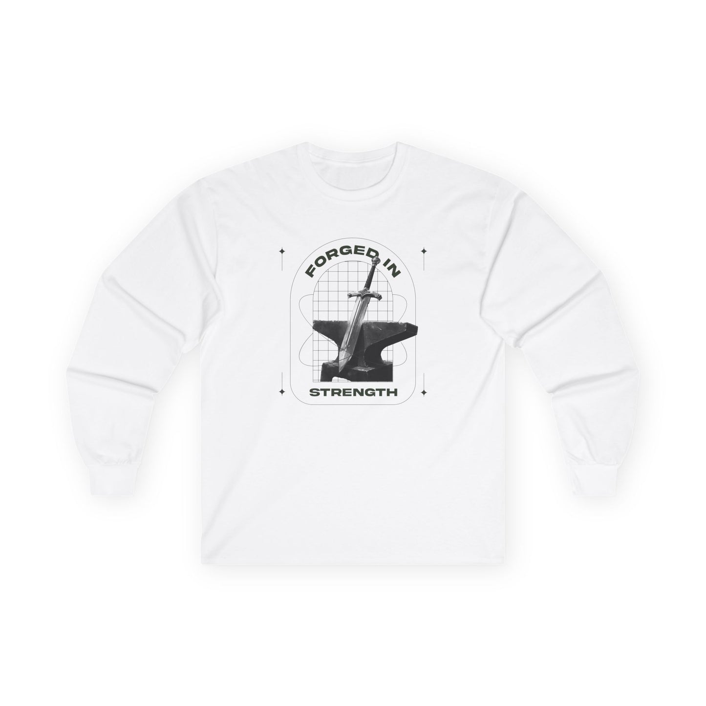 "Forged In Strength" Unisex Long Sleeve Tee - The Shield of Light