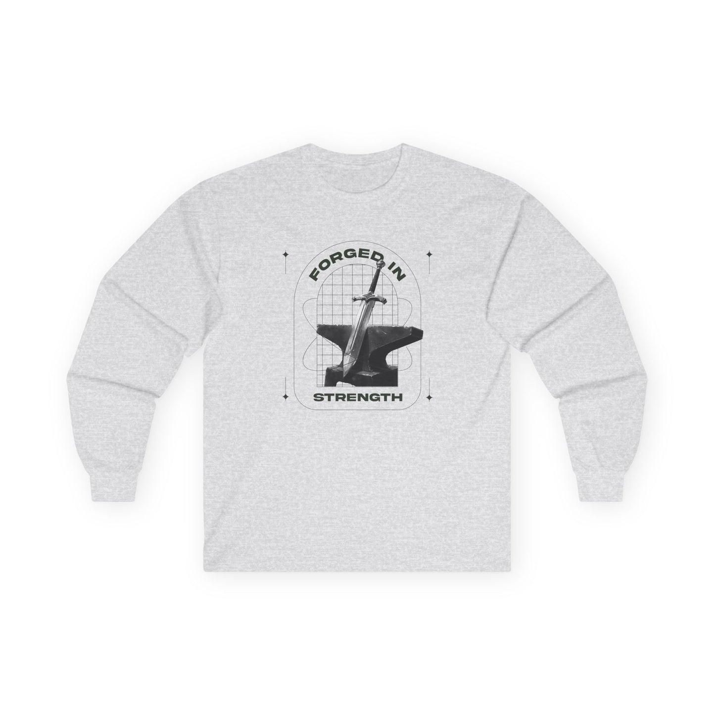 "Forged In Strength" Unisex Long Sleeve Tee - The Shield of Light