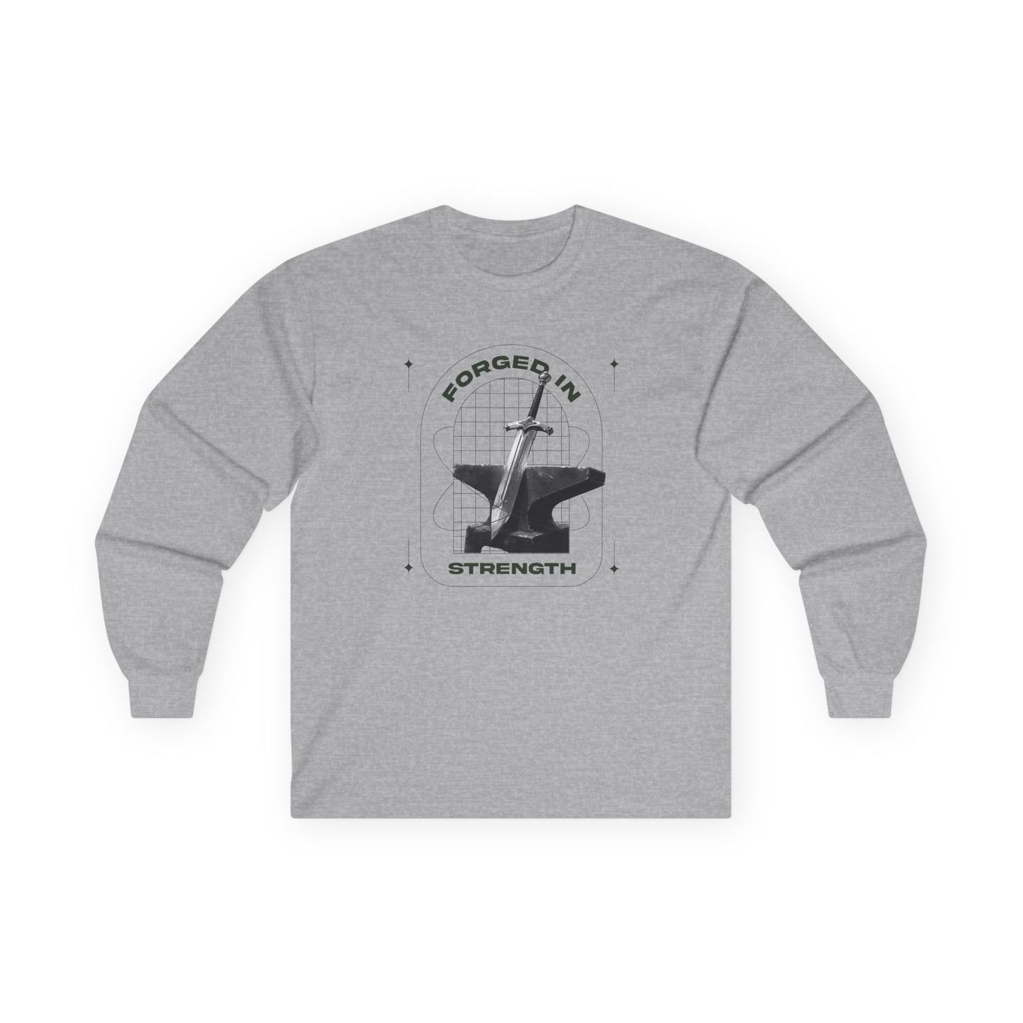 "Forged In Strength" Unisex Long Sleeve Tee - The Shield of Light