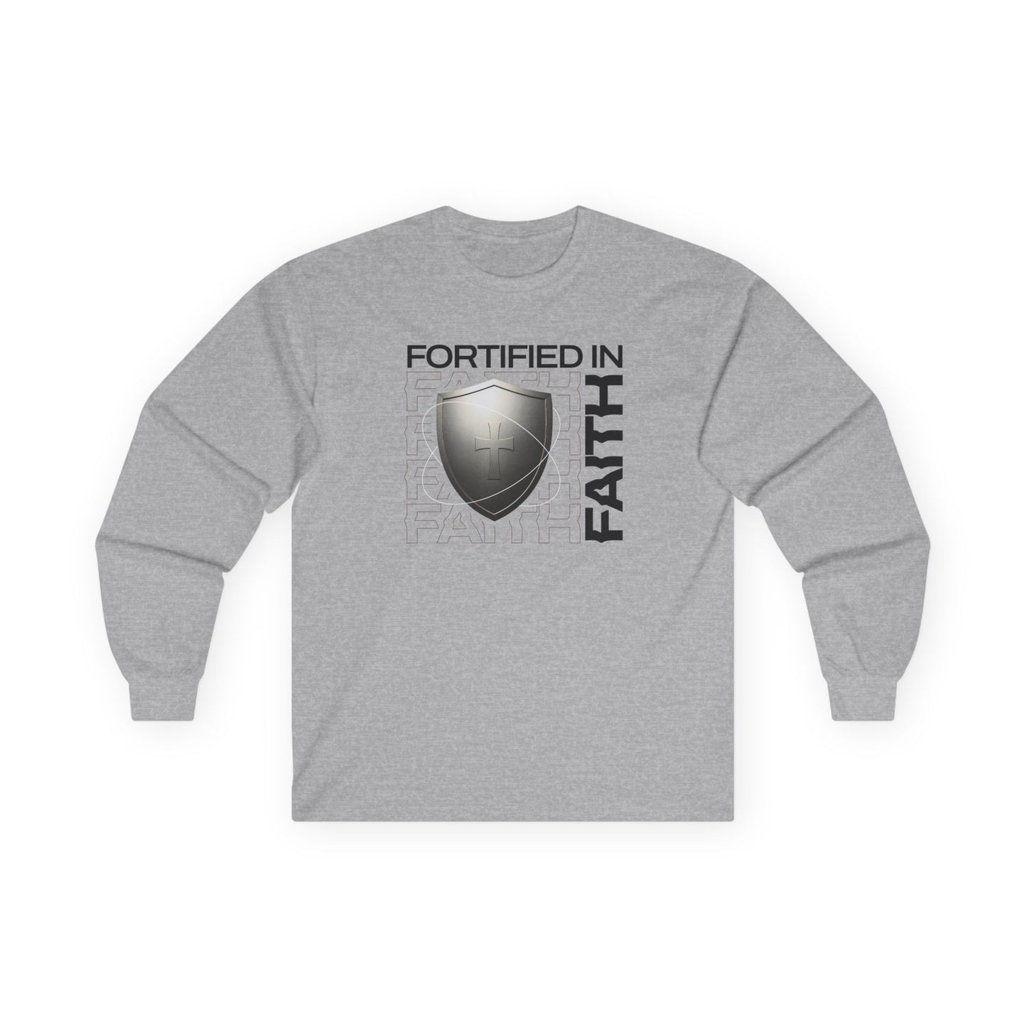 "Fortified In Faith " Unisex Long Sleeve Tee - The Shield of Light