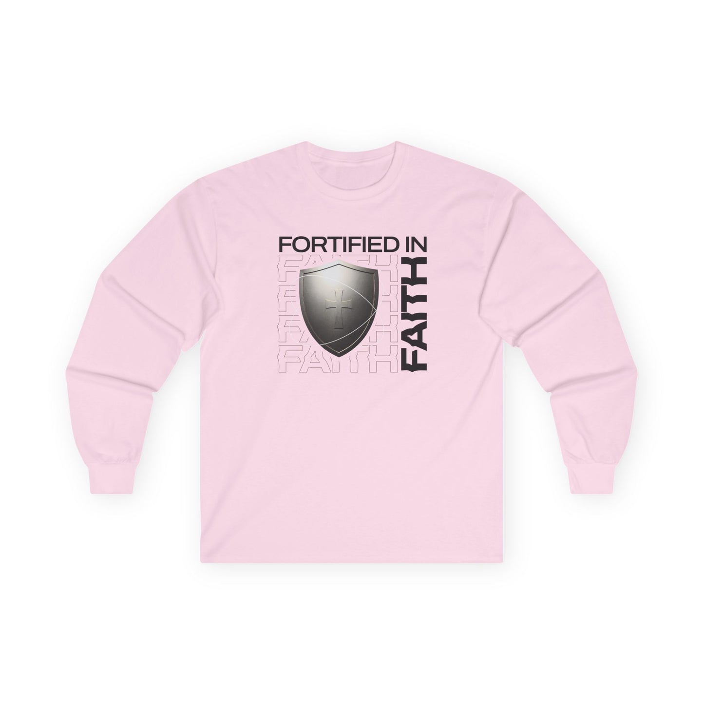 "Fortified In Faith " Unisex Long Sleeve Tee - The Shield of Light