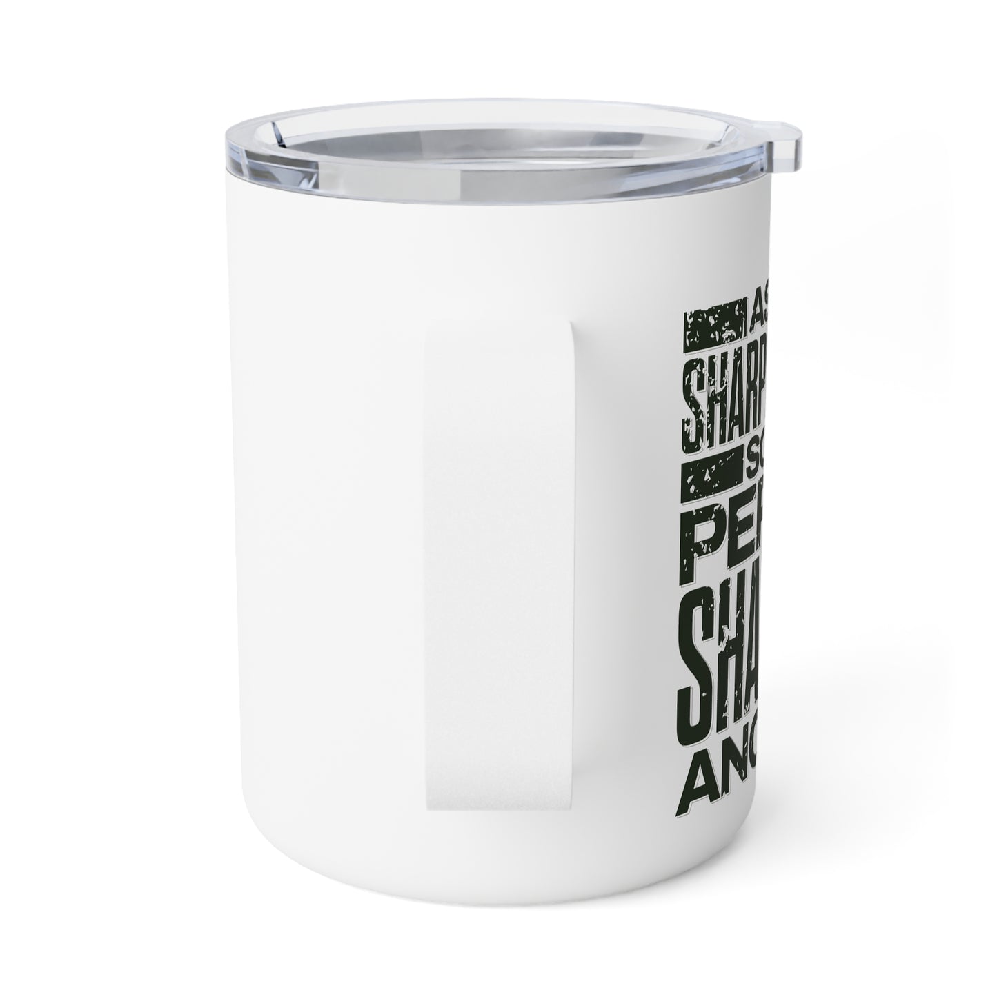 "As Iron Sharpeneth Iron So One Person Sharpens Another" Unisex Insulated Coffee Mug, 10oz - The Shield of Light