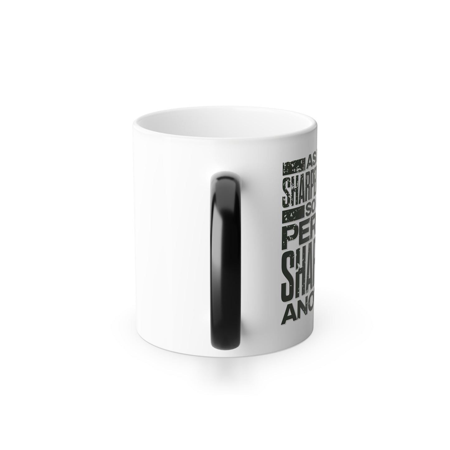 "As Iron Sharpeneth Iron So One Person Sharpens Another" Unisex 11oz Coffee Color Morphing Mug - The Shield of Light