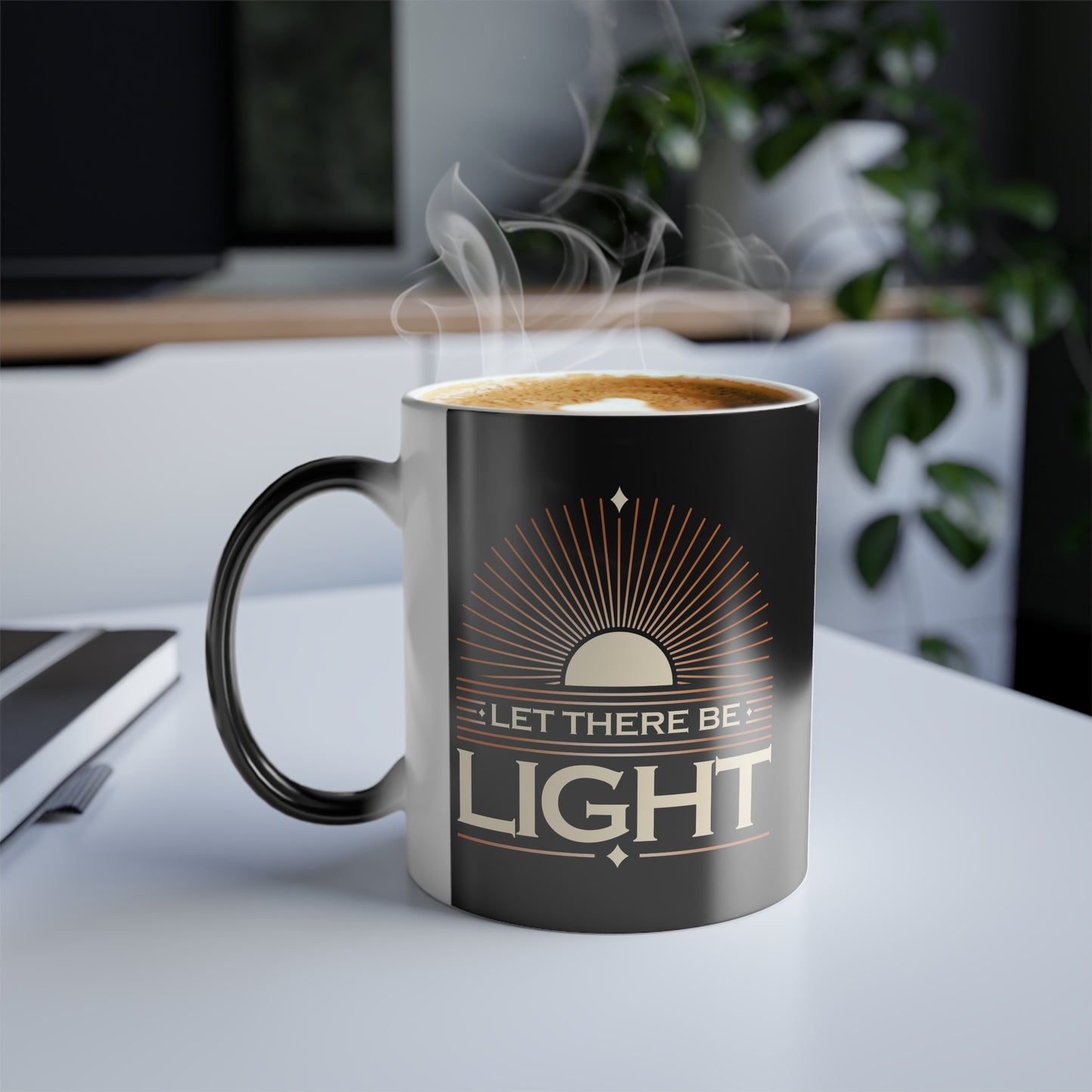 "Let There Be Light" Unisex 11oz Coffee Color Morphing Mug - The Shield of Light
