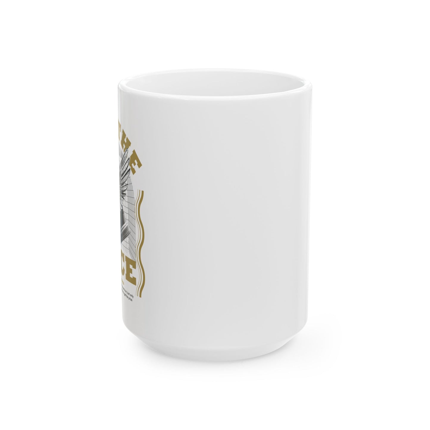 "Run The Race" Unisex Ceramic Mug 11oz/15oz, - The Shield of Light
