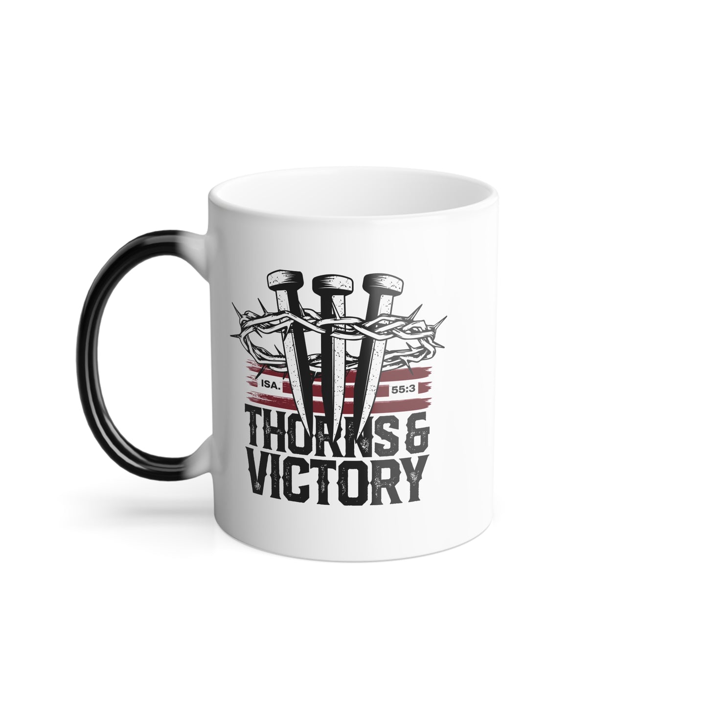 "Thorns & Victory" Unisex 11oz Coffee Color Morphing Mug - The Shield of Light