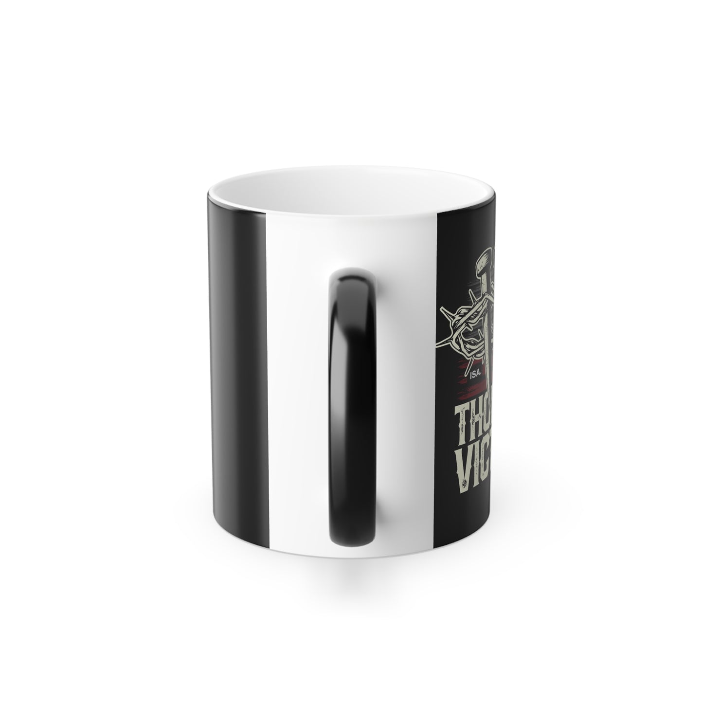 "Thorns & Victory" Unisex 11oz Coffee Color Morphing Mug - The Shield of Light