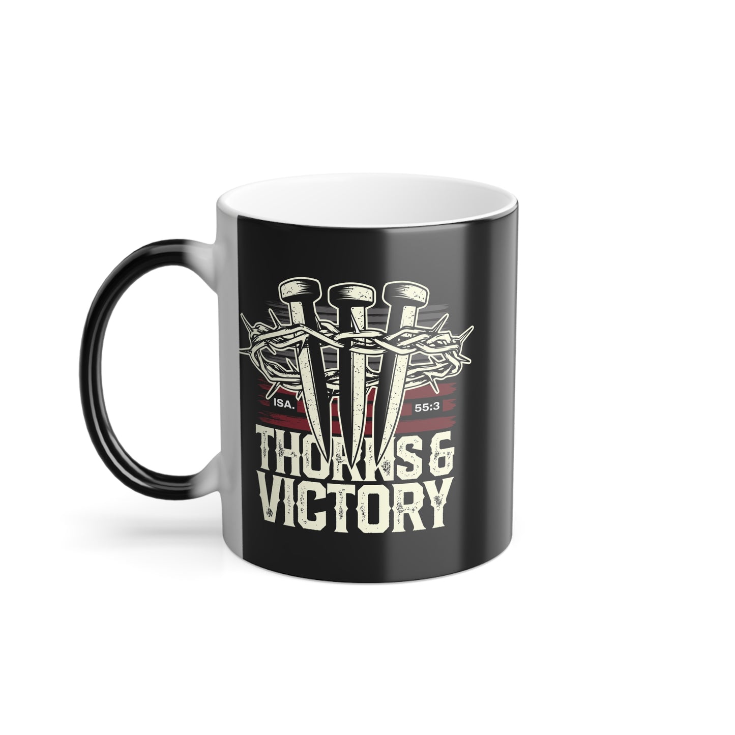"Thorns & Victory" Unisex 11oz Coffee Color Morphing Mug - The Shield of Light
