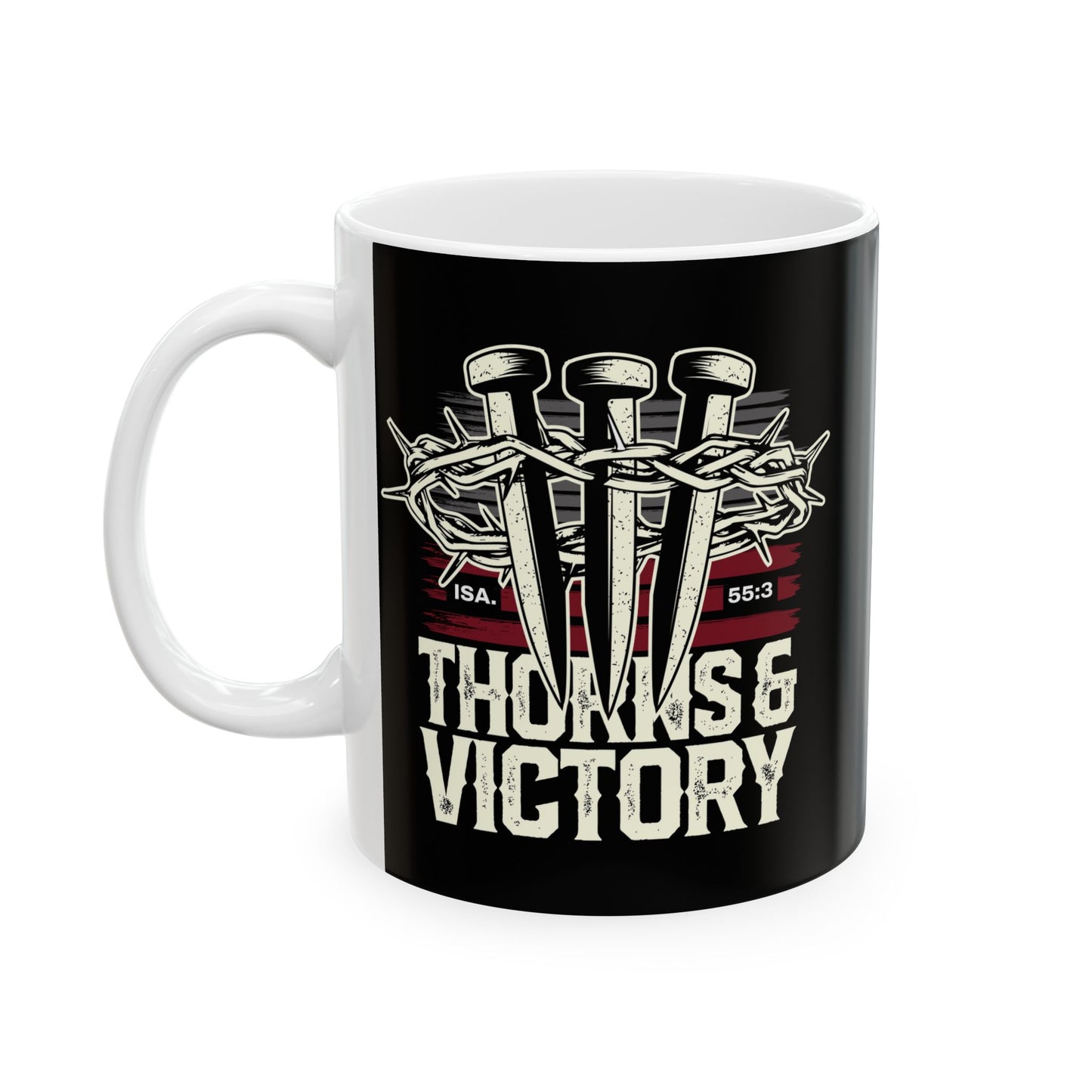 "Thorns & Victory" Unisex Ceramic Mug 11oz/15oz, - The Shield of Light