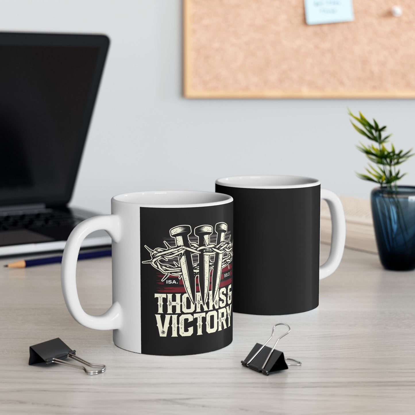 "Thorns & Victory" Unisex Ceramic Mug 11oz/15oz, - The Shield of Light
