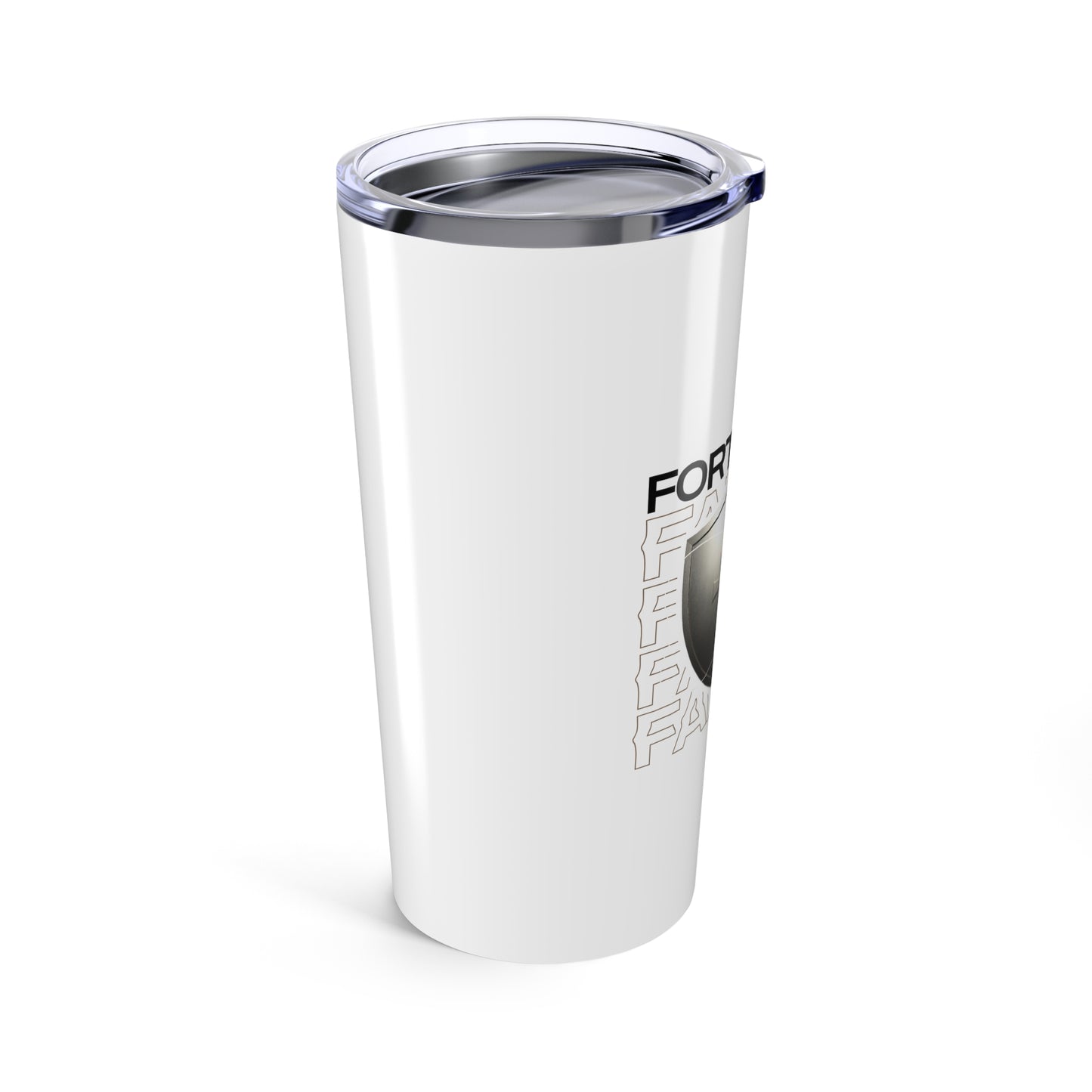"Fortified In Faith " Unisex Inspirational 20oz Tumbler Travel Cup - The Shield of Light