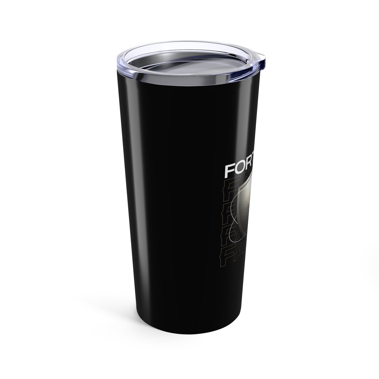 "Fortified In Faith " Unisex Inspirational 20oz Tumbler Travel Cup - The Shield of Light