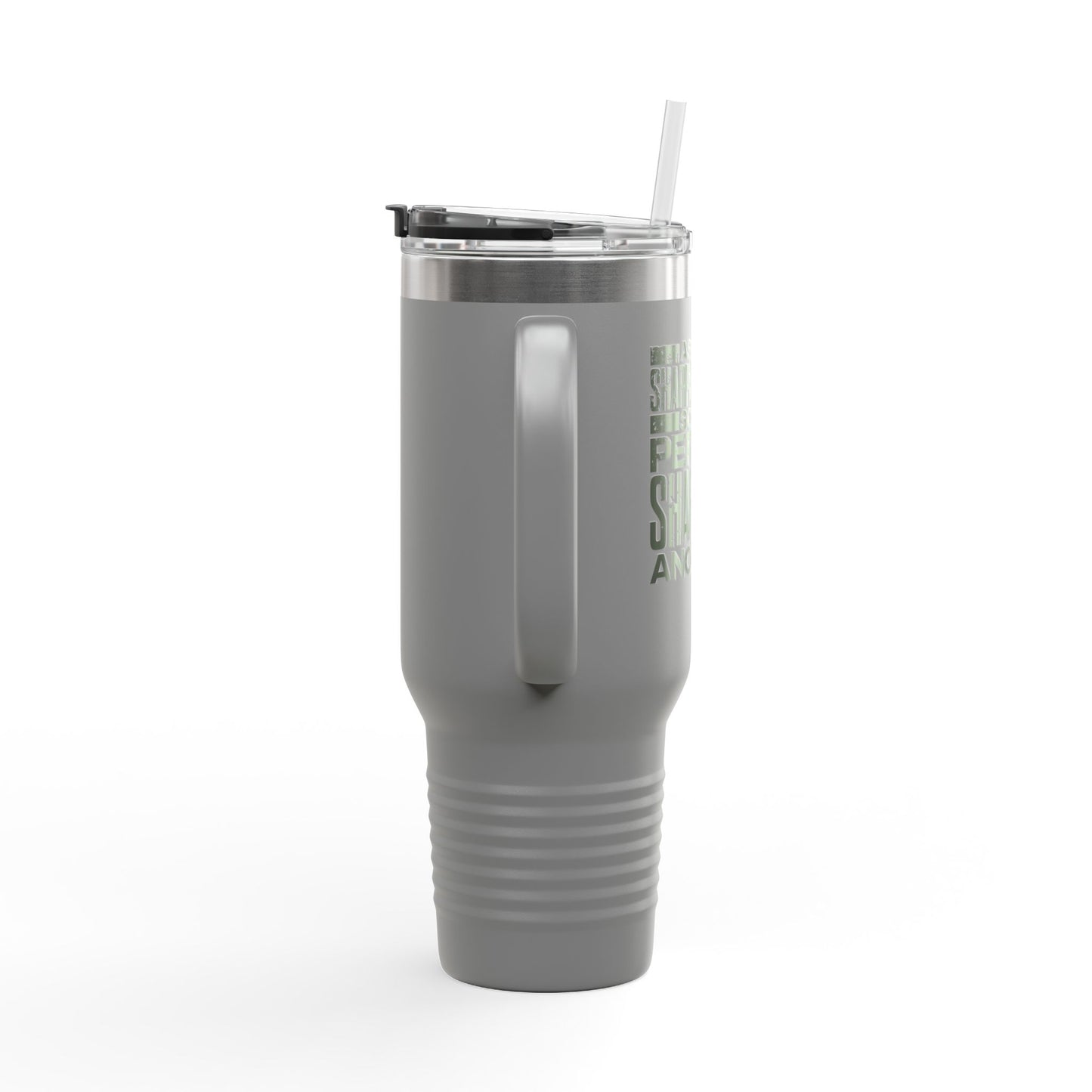 "As Iron Sharpeneth Iron So One Person Sharpens Another" Unisex Insulated Travel Mug, 40oz - The Shield of Light