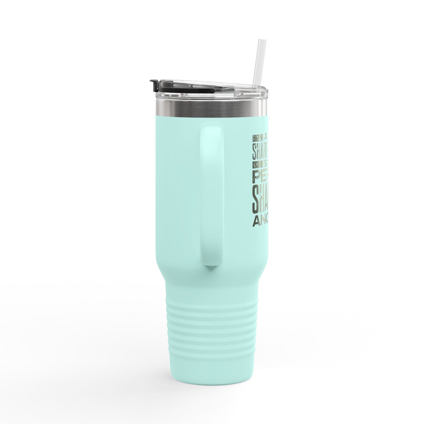 "As Iron Sharpeneth Iron So One Person Sharpens Another" Unisex Insulated Travel Mug, 40oz - The Shield of Light
