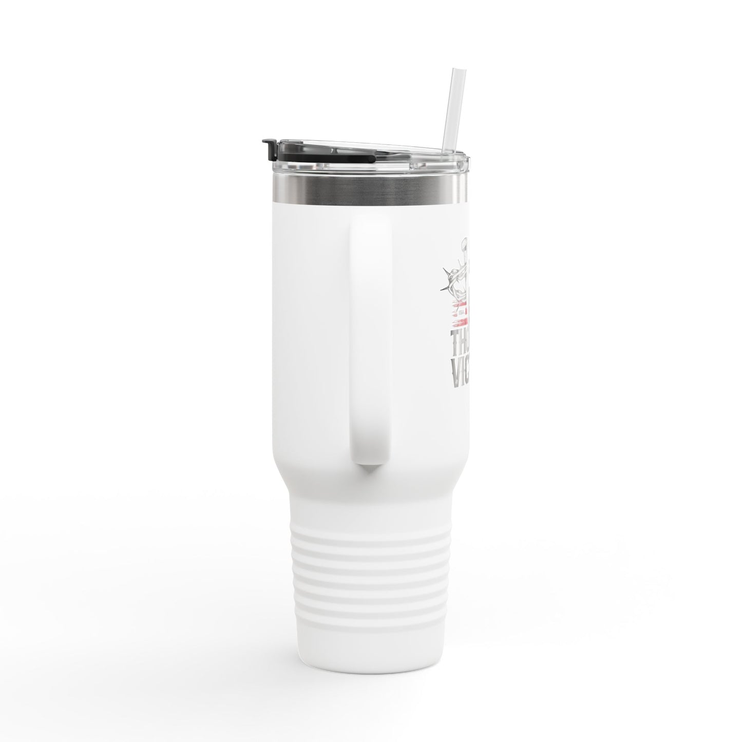 "Thorns & Victory" Unisex Insulated Travel Mug, 40oz - The Shield of Light