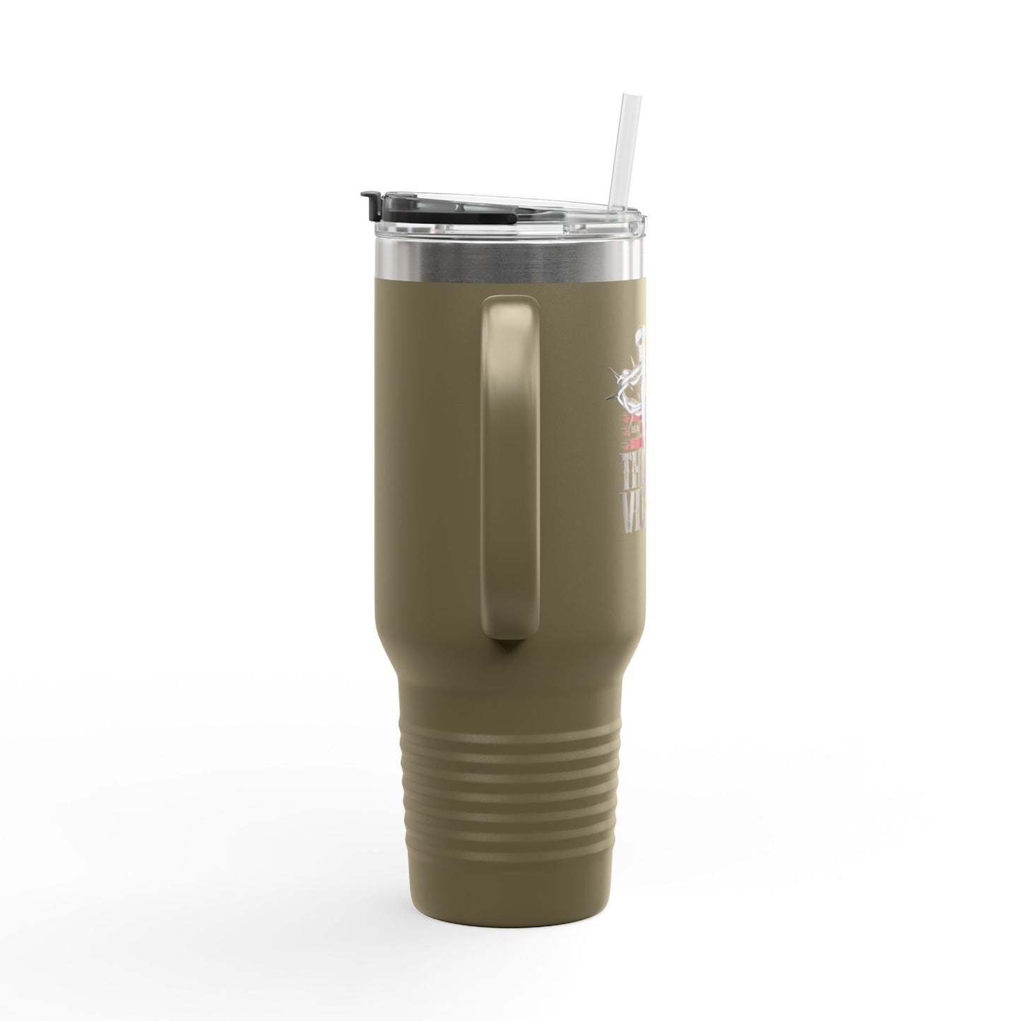 "Thorns & Victory" Unisex Insulated Travel Mug, 40oz - The Shield of Light