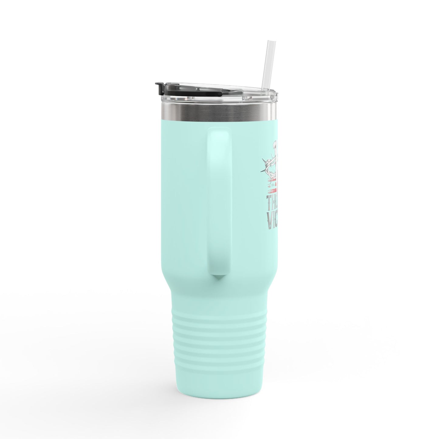 "Thorns & Victory" Unisex Insulated Travel Mug, 40oz - The Shield of Light