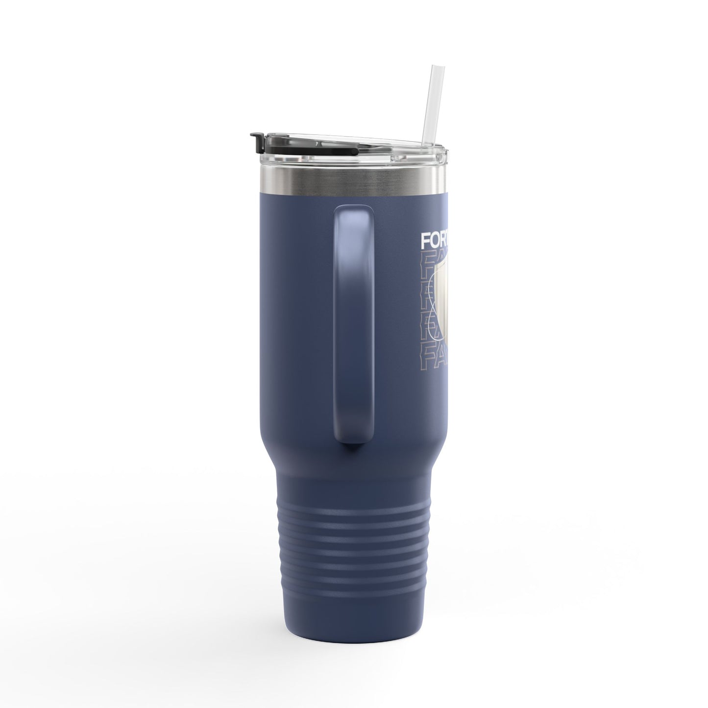 "Fortified In Faith " Unisex Insulated Travel Mug, 40oz - The Shield of Light