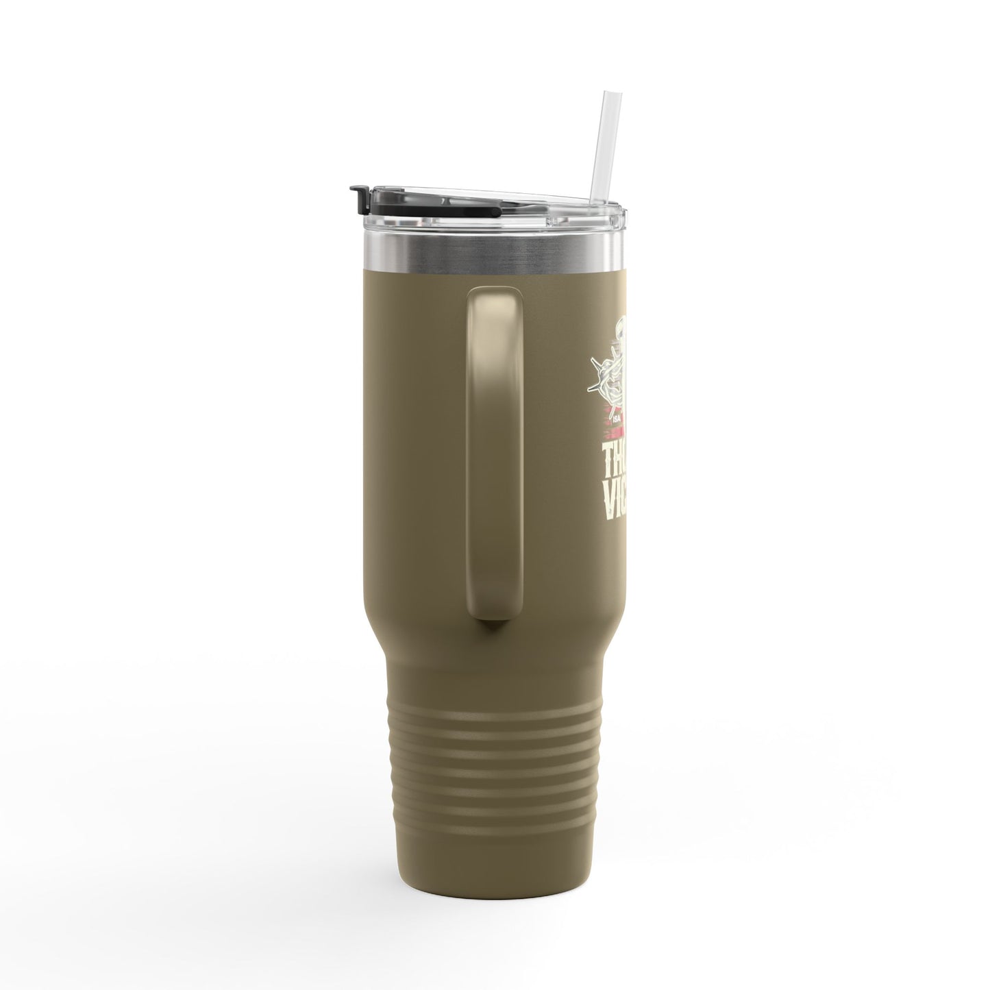 "Thorns & Victory" Unisex Insulated Travel Mug, 40oz - The Shield of Light