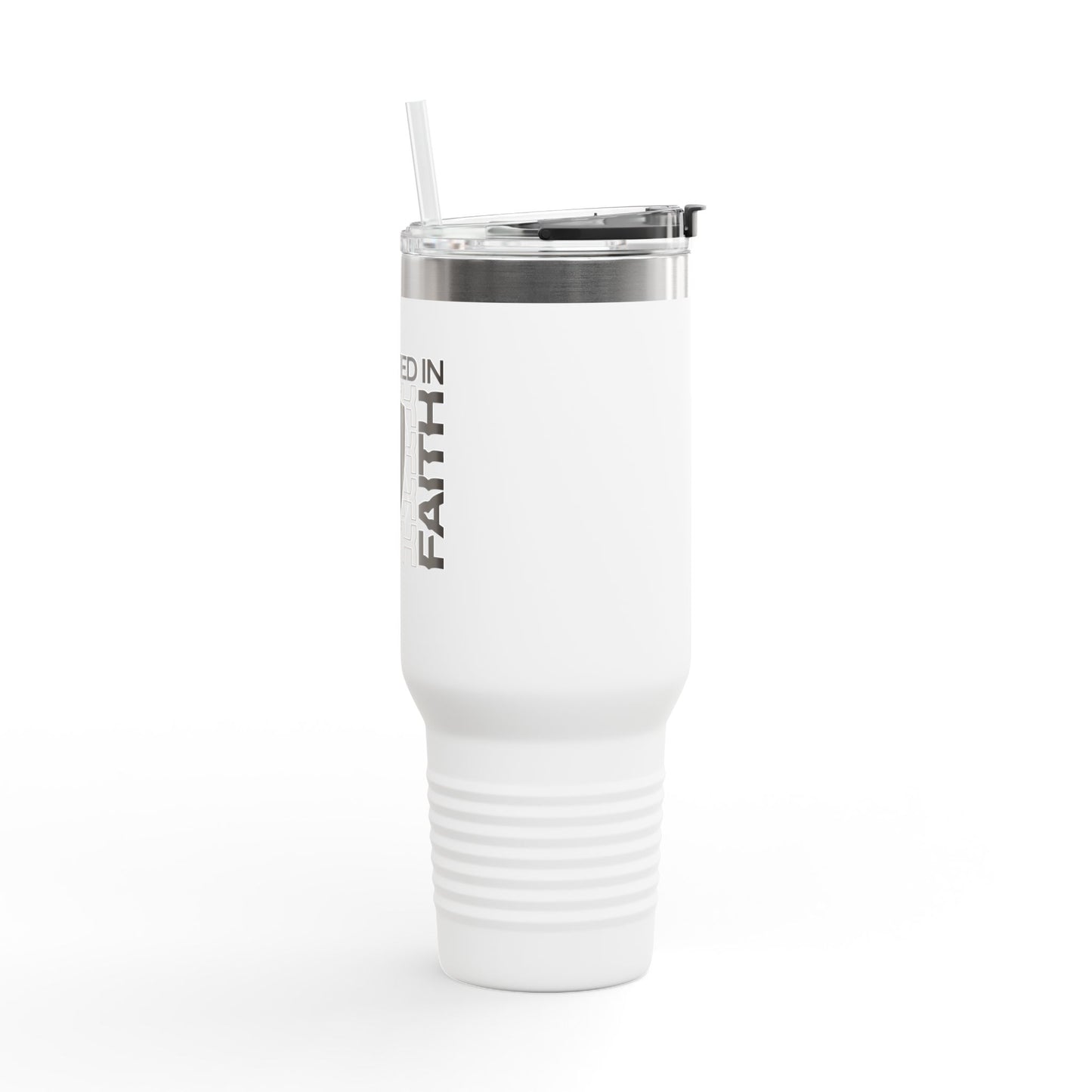 "Fortified In Faith " Unisex Insulated Travel Mug, 40oz - The Shield of Light