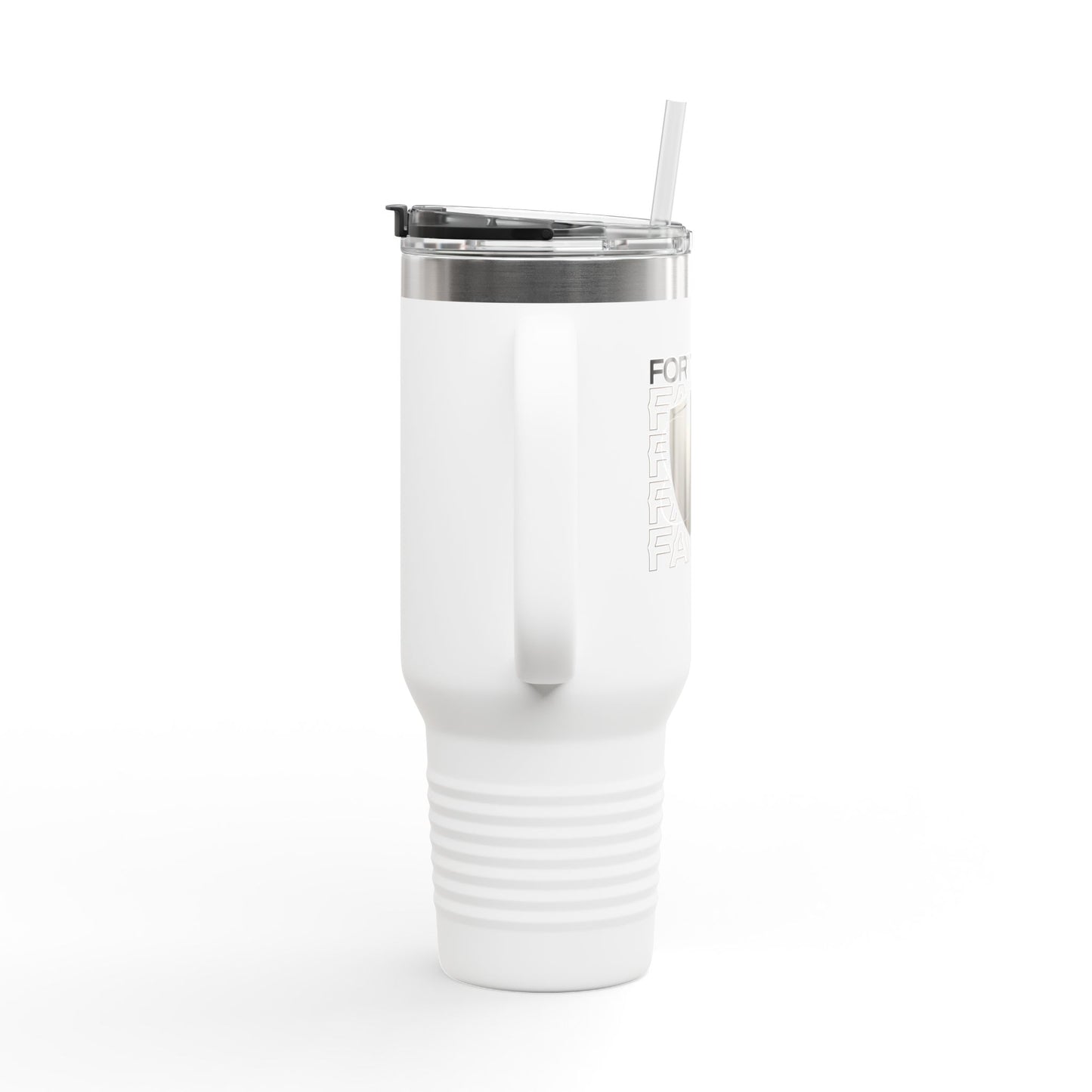 "Fortified In Faith " Unisex Insulated Travel Mug, 40oz - The Shield of Light