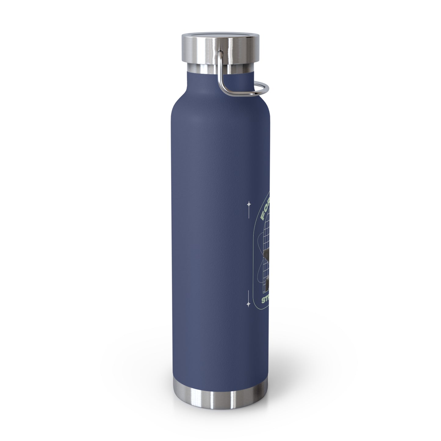 "Forged In Strength" Unisex Inspirational Copper Vacuum Insulated Bottle - 22oz - The Shield of Light