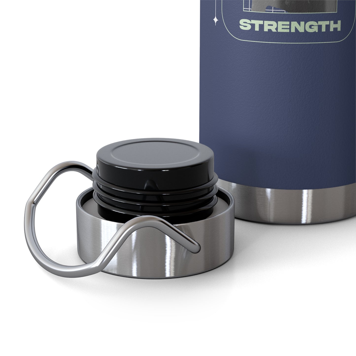 "Forged In Strength" Unisex Inspirational Copper Vacuum Insulated Bottle - 22oz - The Shield of Light